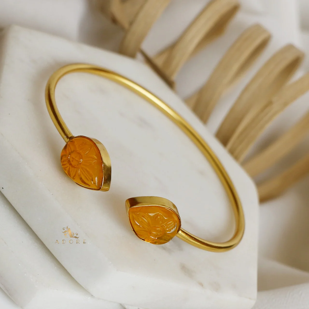 Carved Twin Flower Bracelet - Image 14