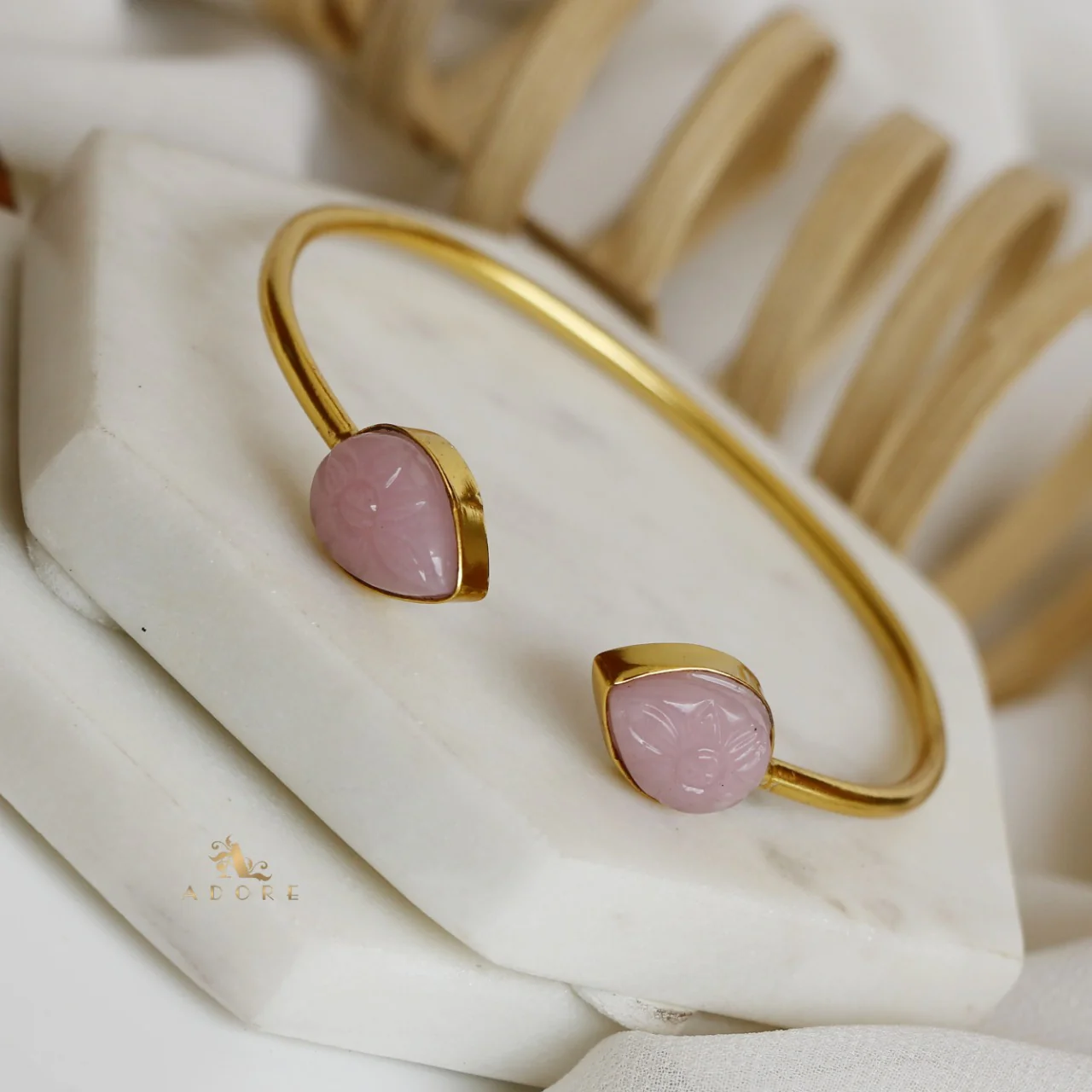 Carved Twin Flower Bracelet - Image 17