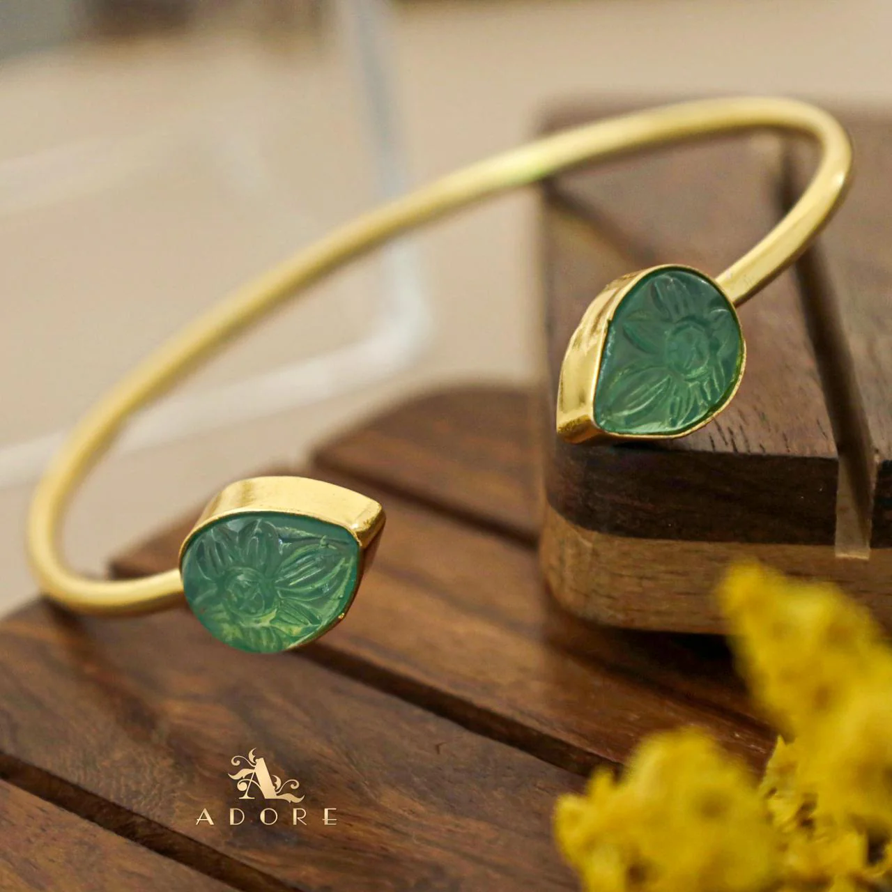 Carved Twin Flower Bracelet - Image 18