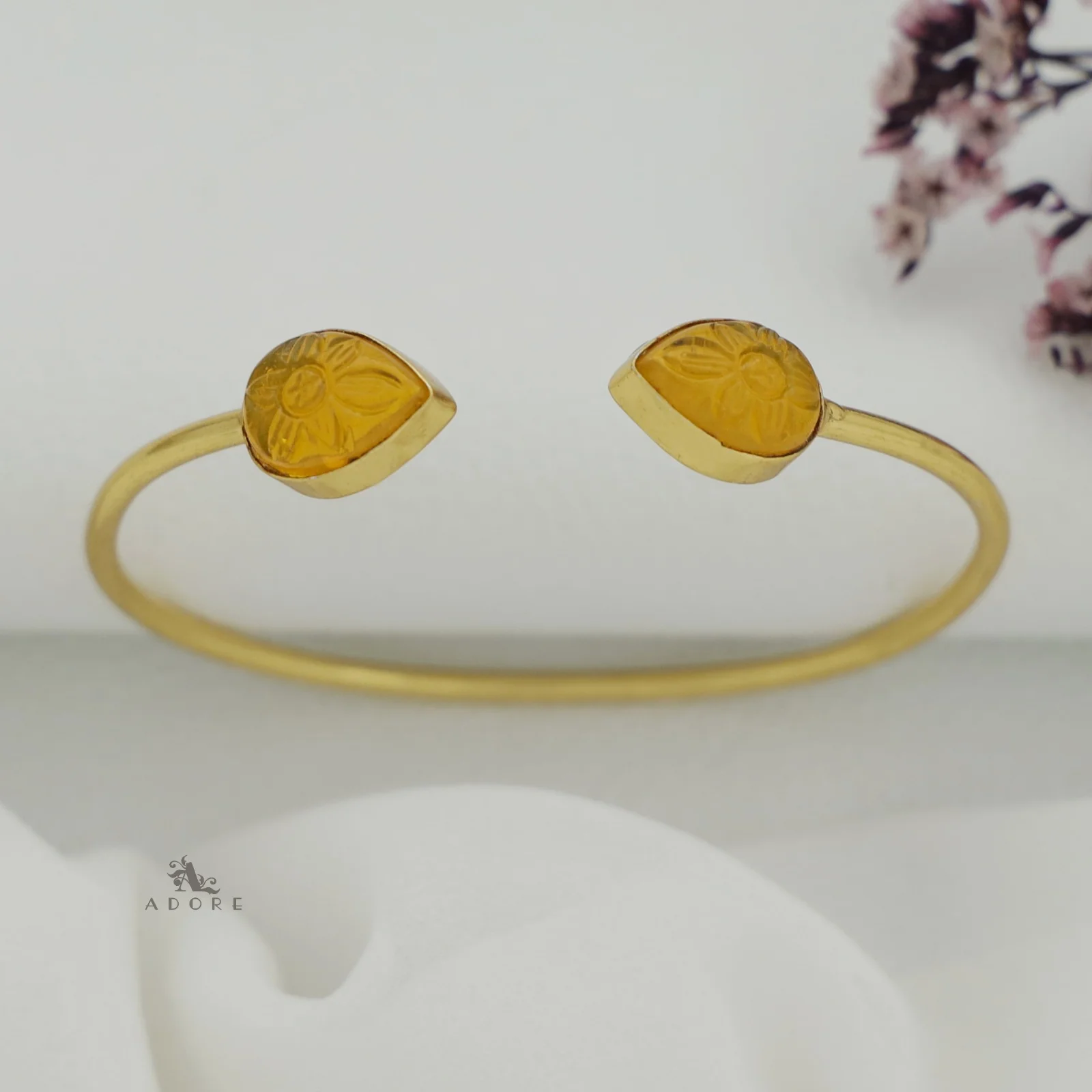 Carved Twin Flower Bracelet - Image 19