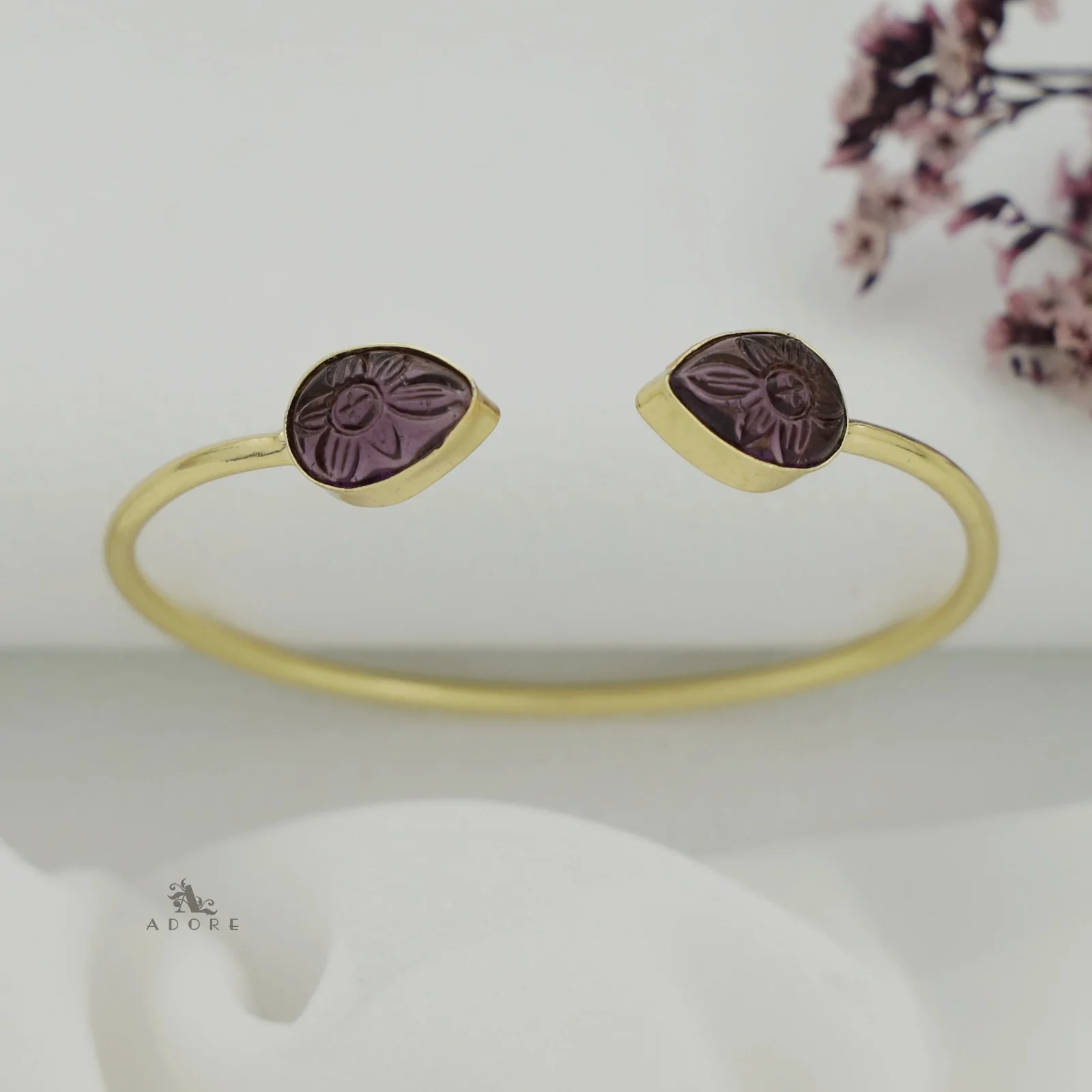 Carved Twin Flower Bracelet - Image 22