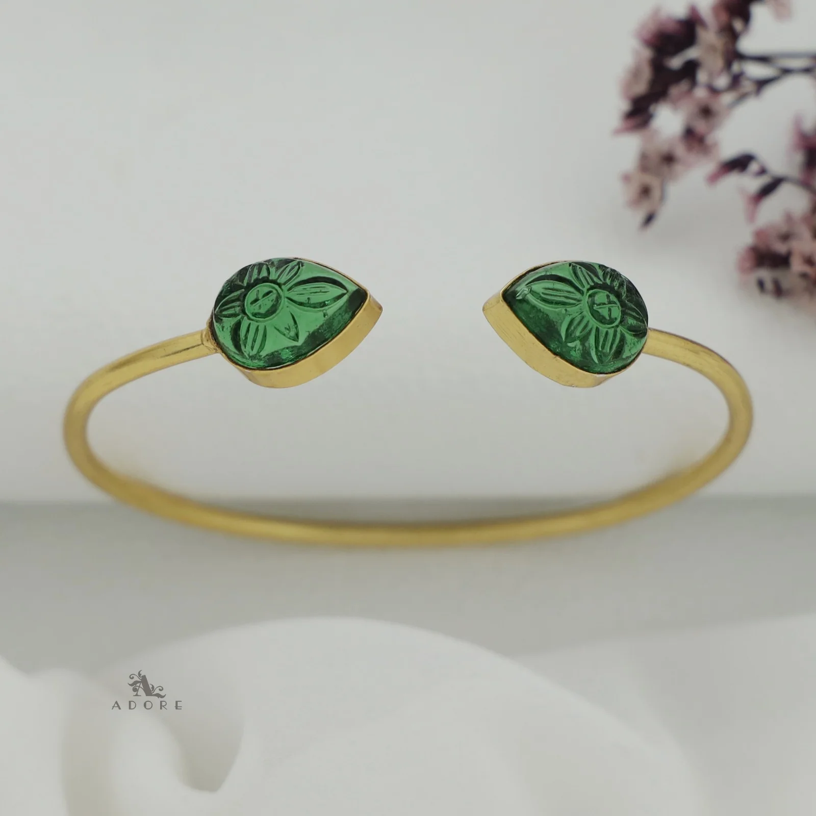 Carved Twin Flower Bracelet - Image 23