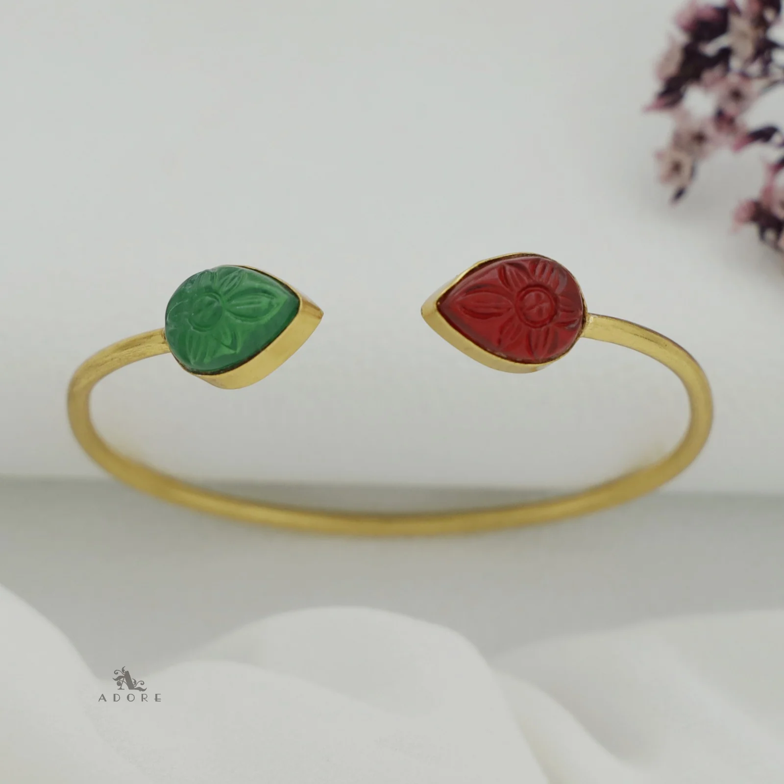 Carved Twin Flower Bracelet - Image 29