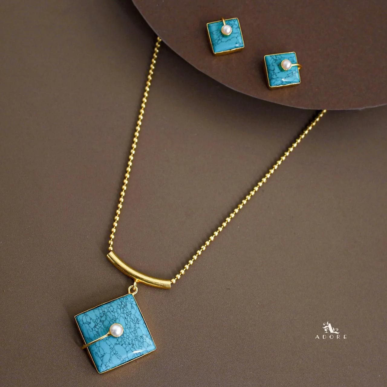 Catalina Diamond Pearl Short Neckpiece With Earring - Image 21