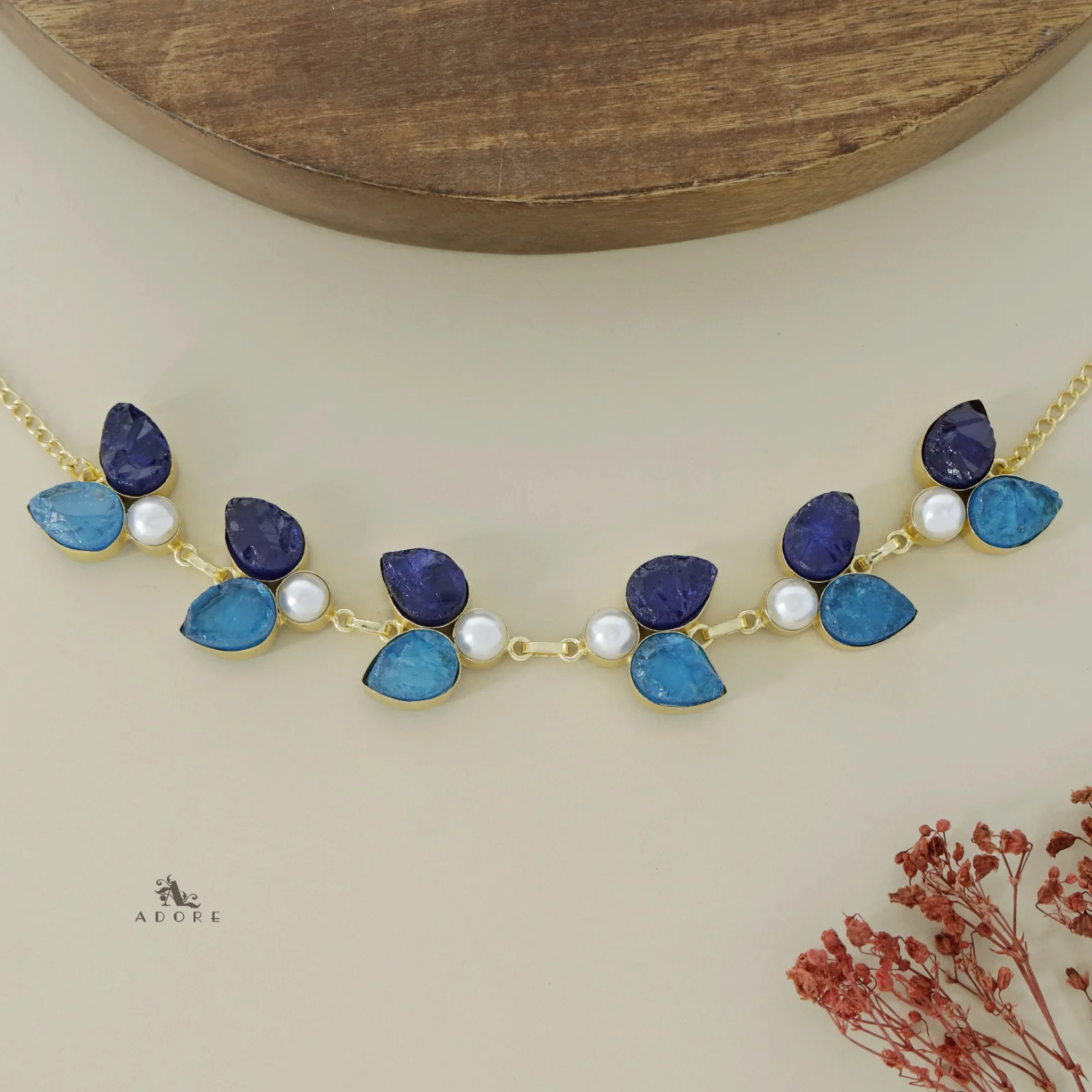 Catalina Dyed Stone Pearl Choker - Image 13