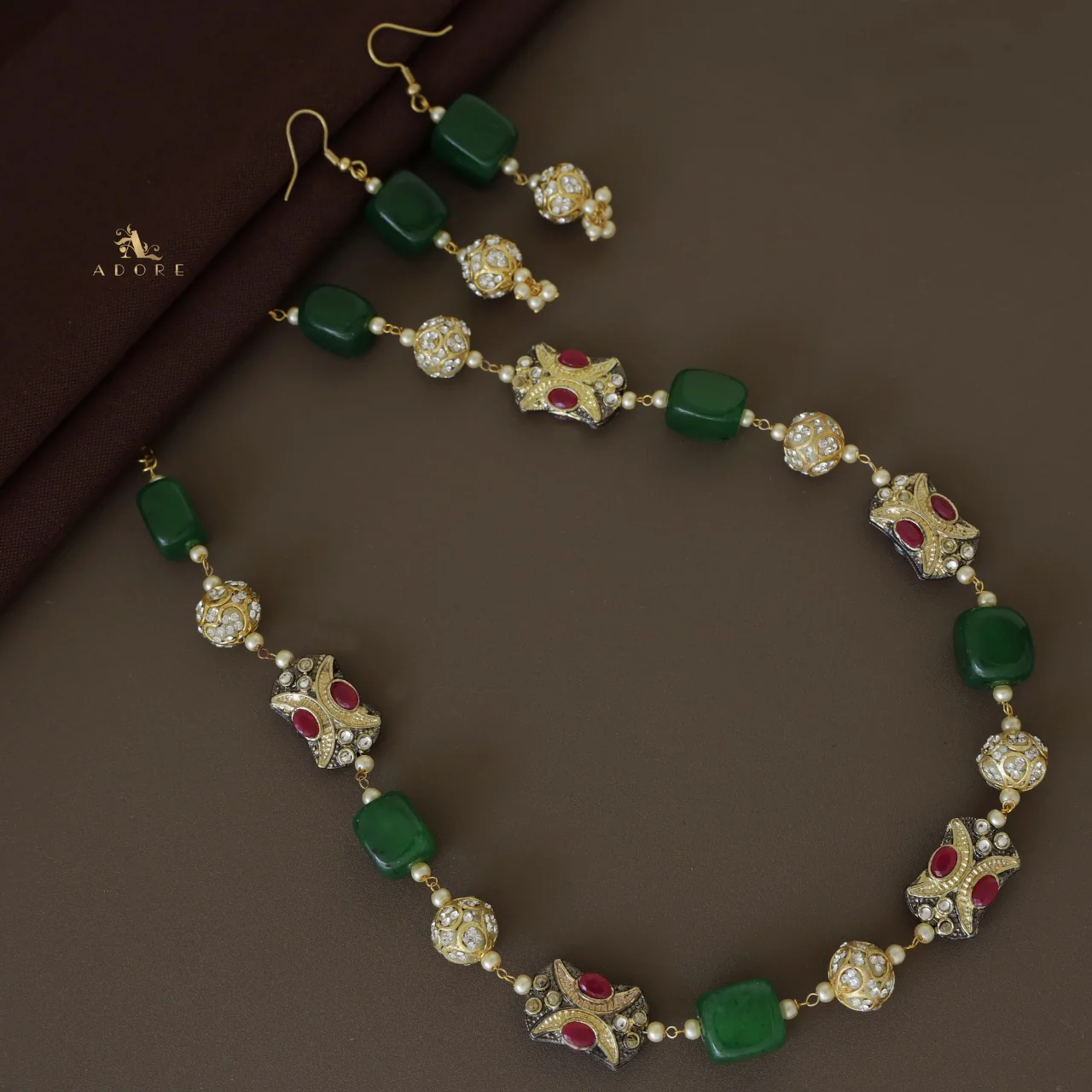 Cattleya Neckpiece With Drop - Image 10