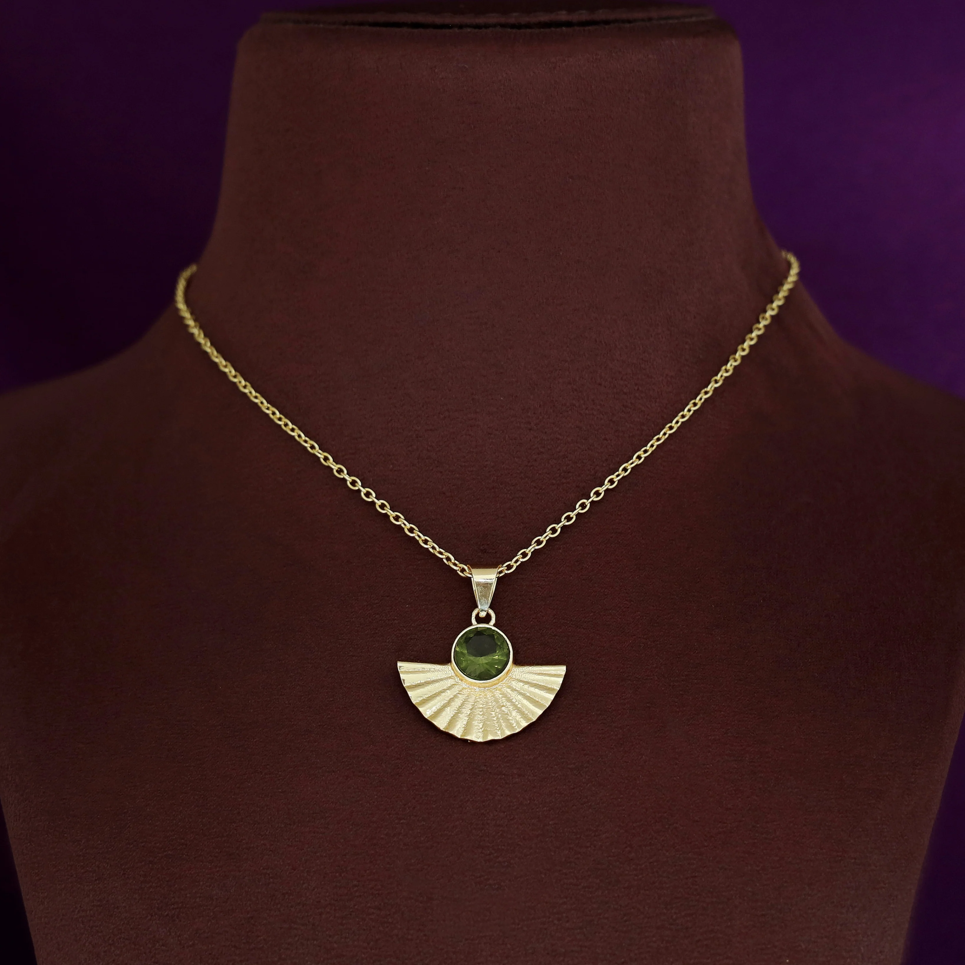 Cecelia Semi Circle Glossy Neckpiece - Image 2