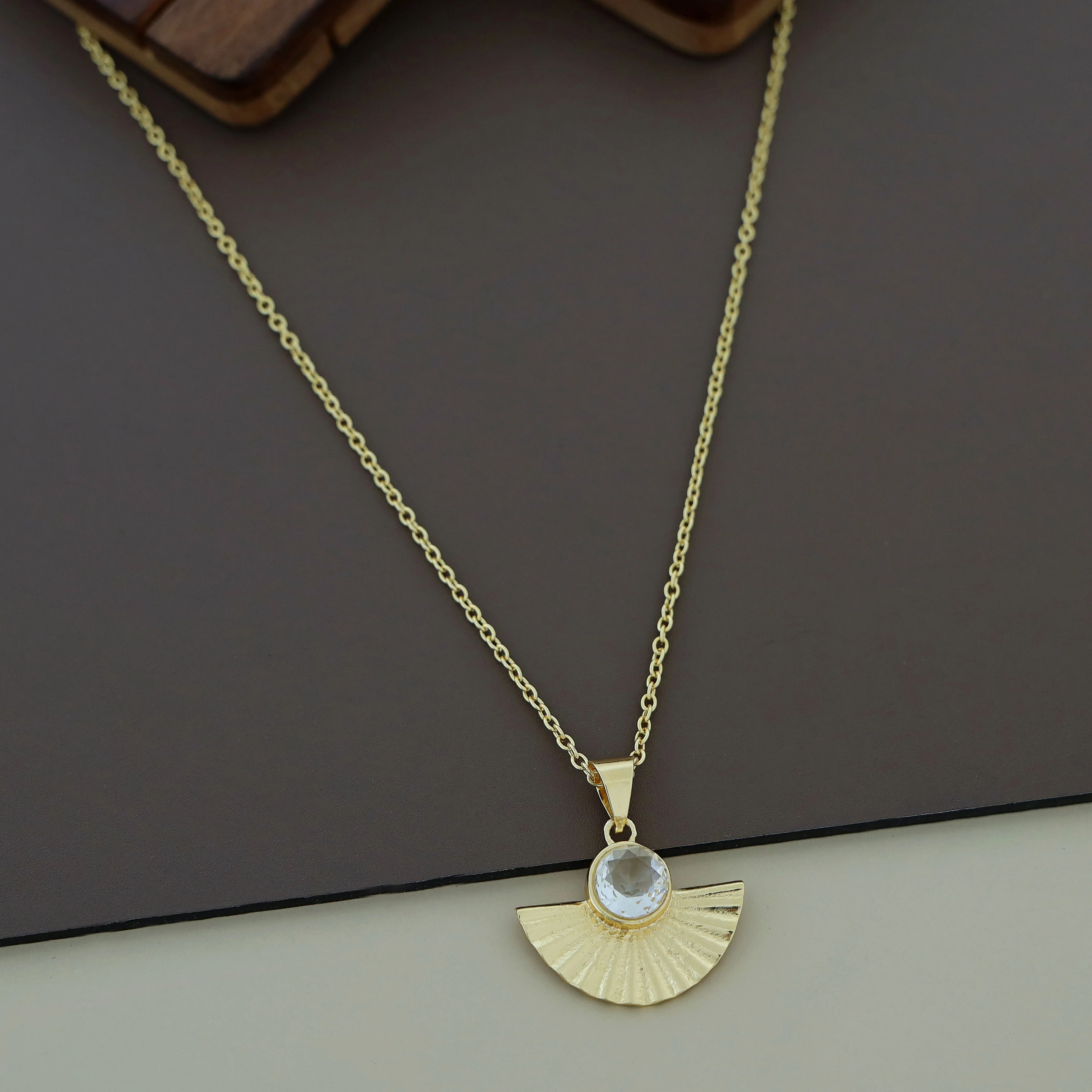 Cecelia Semi Circle Glossy Neckpiece - Image 6