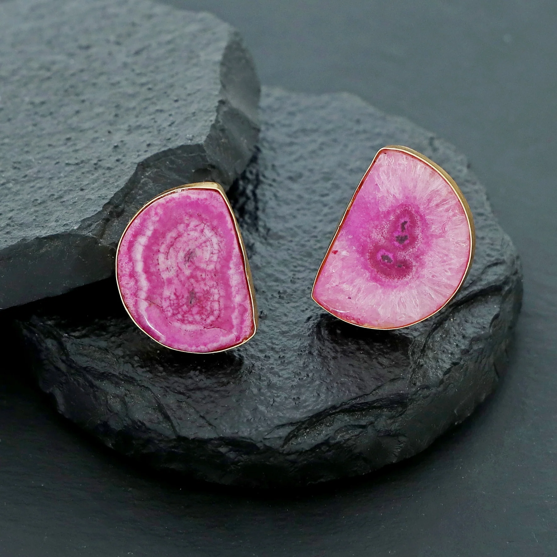 Cecilia Half Circle Agate Ring - Image 2