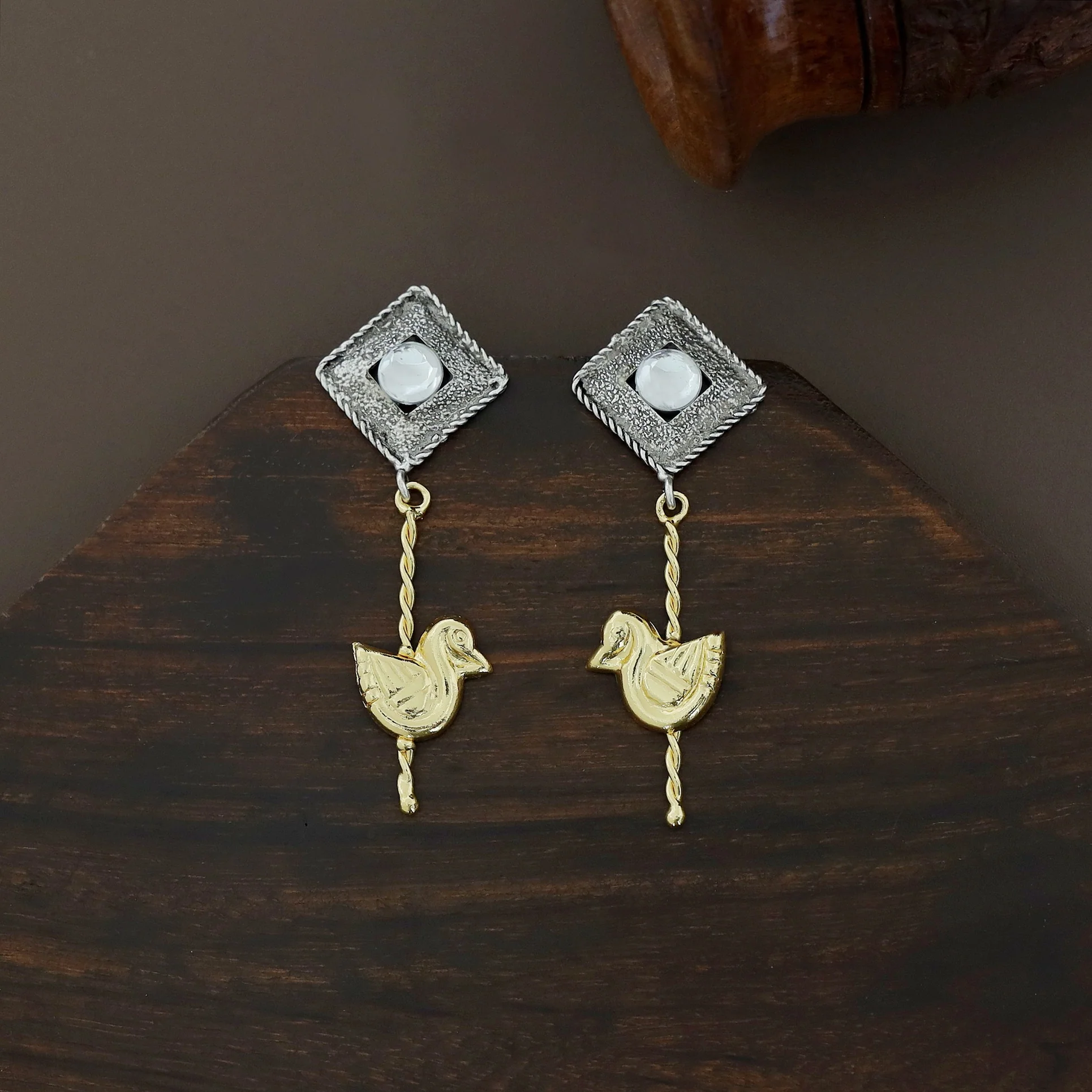 Celestia Dual Tone Earring - Image 2