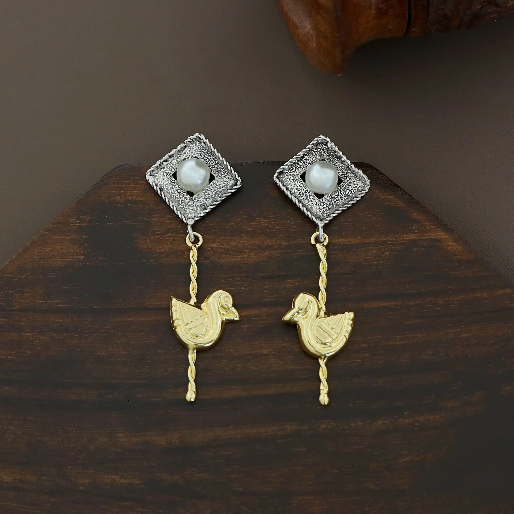 Celestia Dual Tone Earring - Image 4