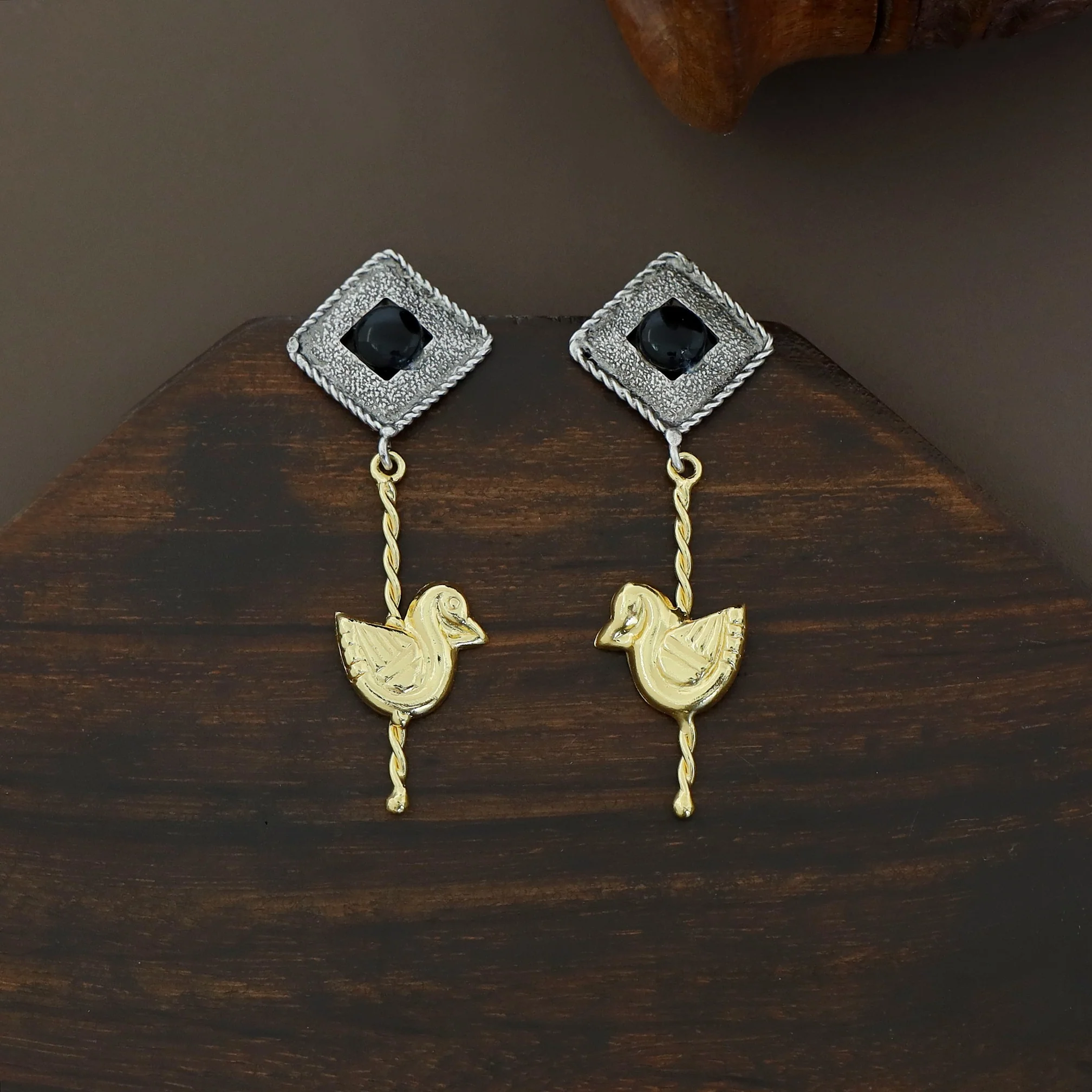 Celestia Dual Tone Earring - Image 5