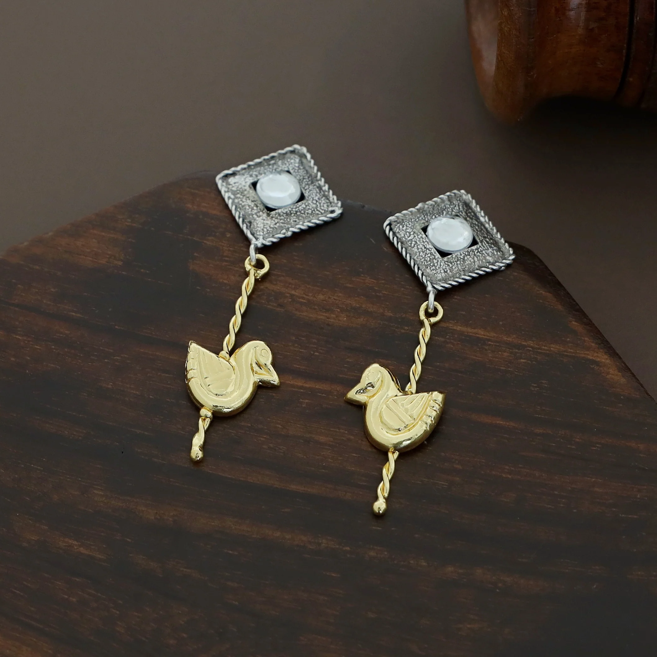 Celestia Dual Tone Earring - Image 6