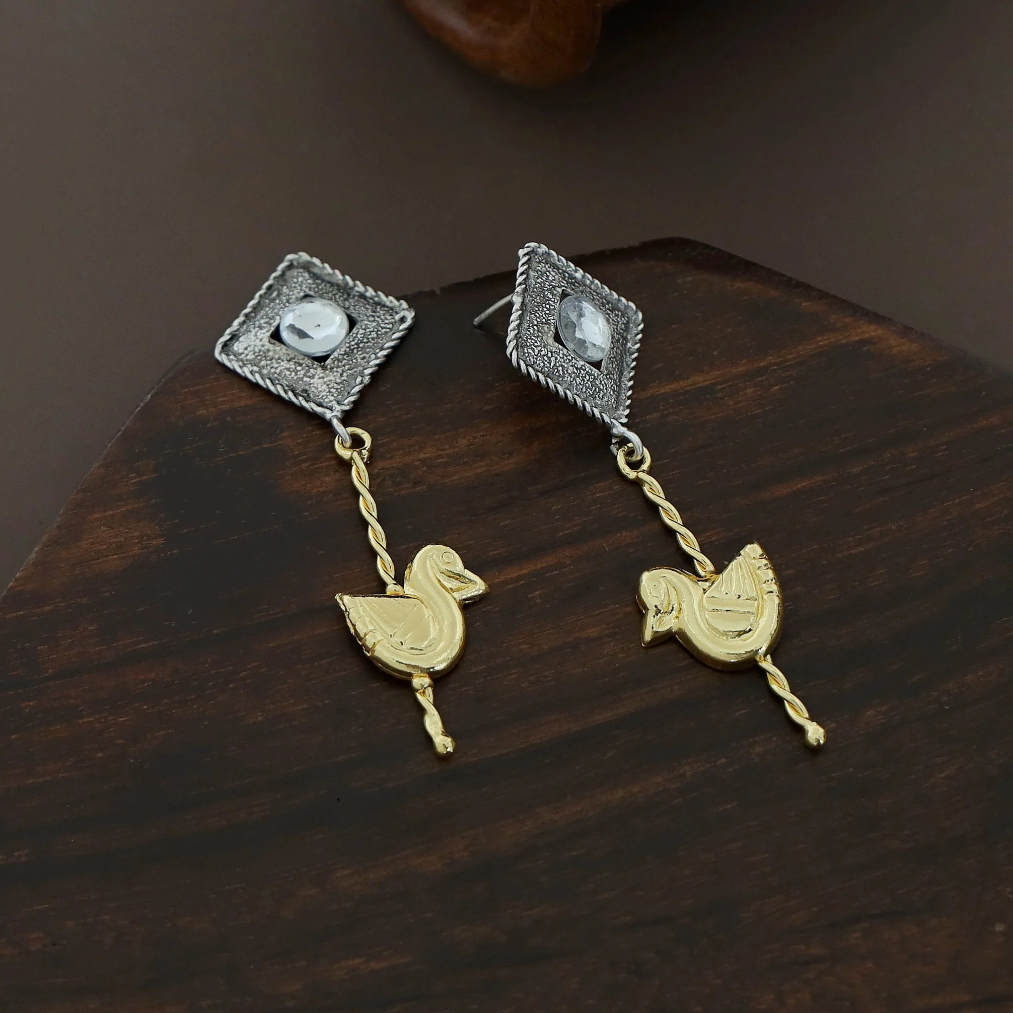 Celestia Dual Tone Earring - Image 7
