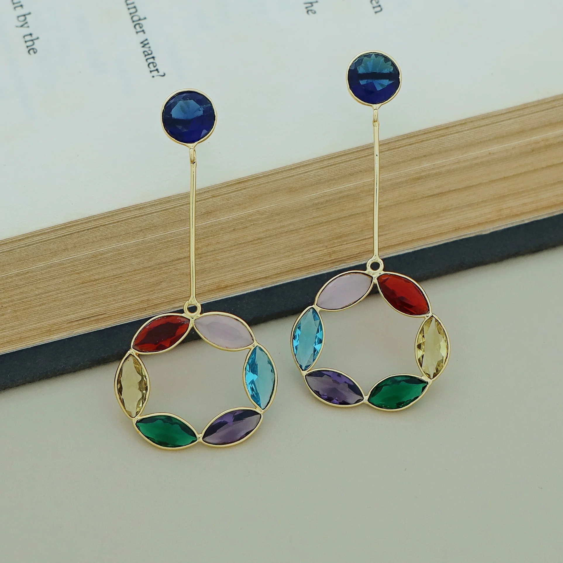 Celia Glossy Circle Stick Earring - Image 2