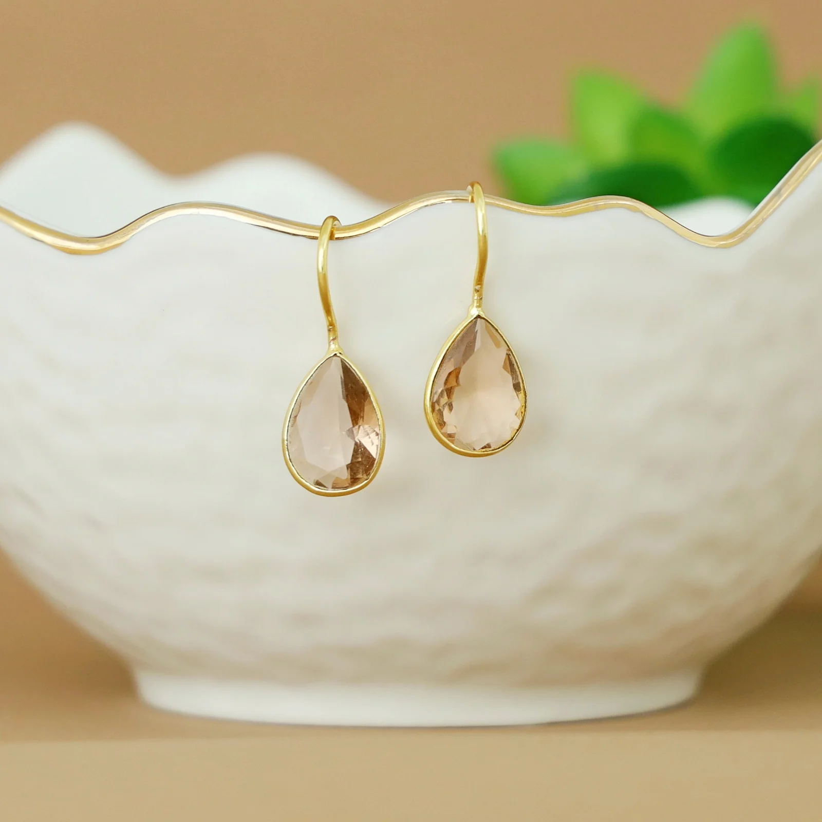 Cercel Golden Rain Drops Earring (Colour Option) - Image 11