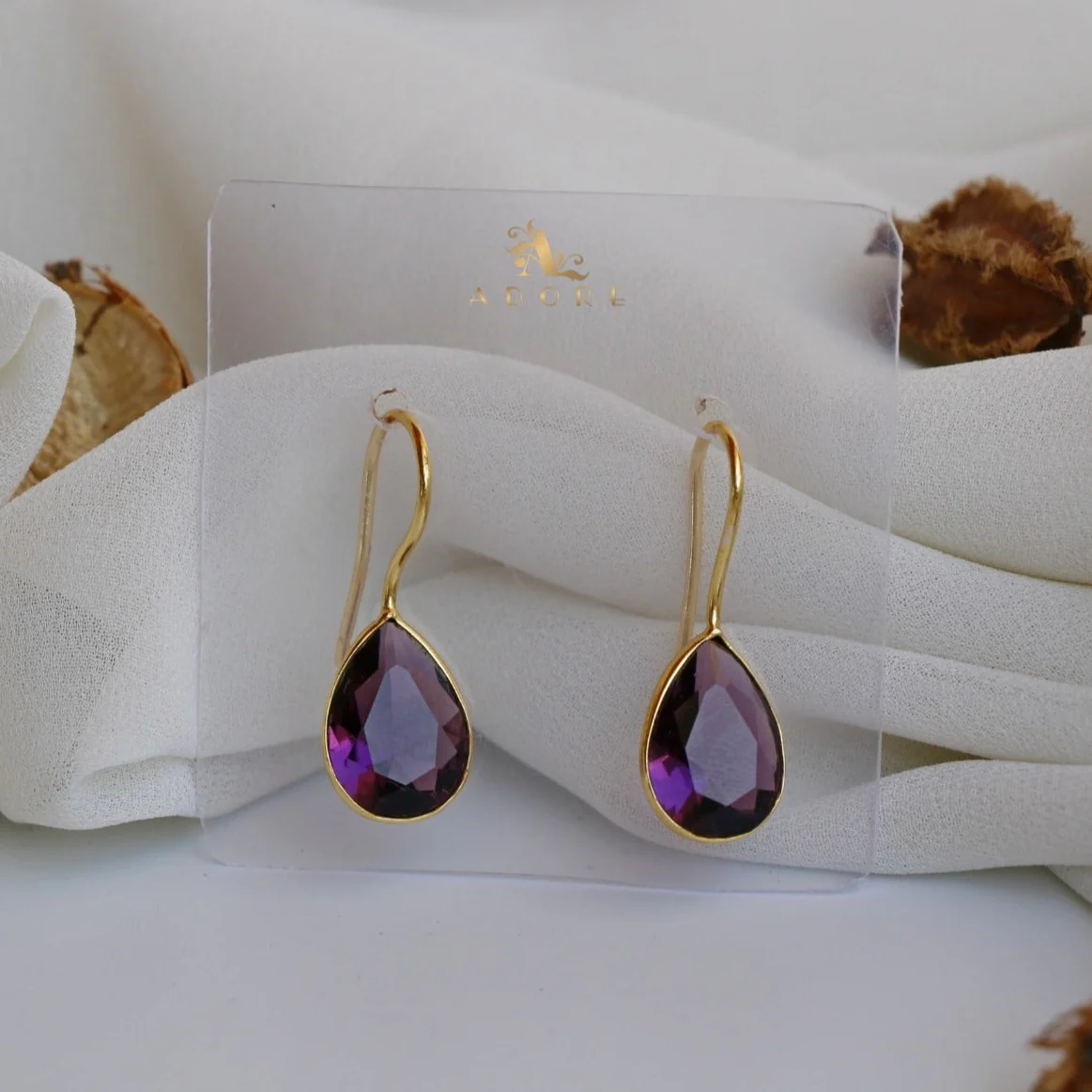 Cercel Golden Rain Drops Earring (Colour Option) - Image 3