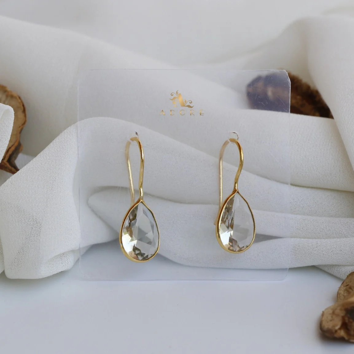 Cercel Golden Rain Drops Earring (Colour Option) - Image 4