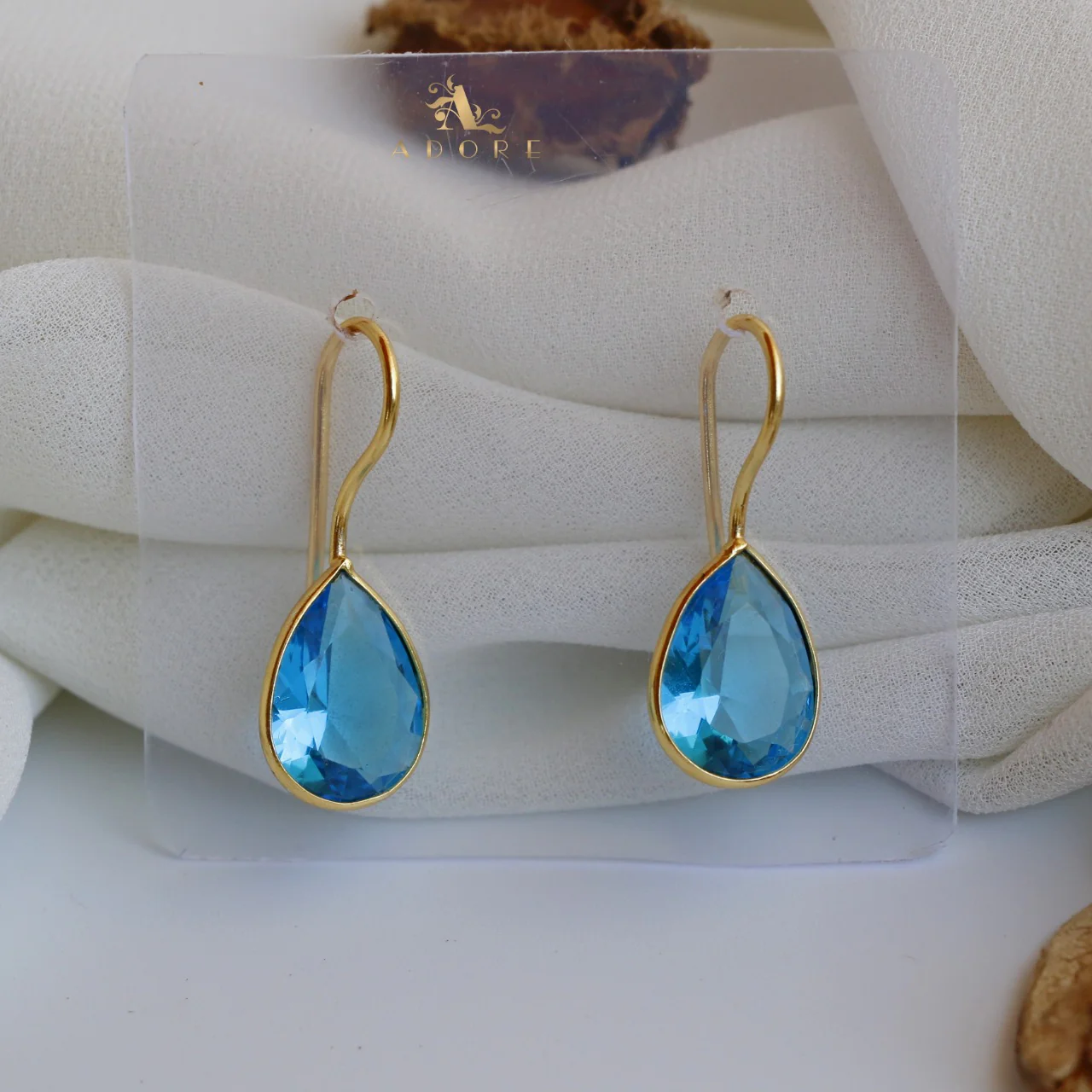 Cercel Golden Rain Drops Earring (Colour Option) - Image 8