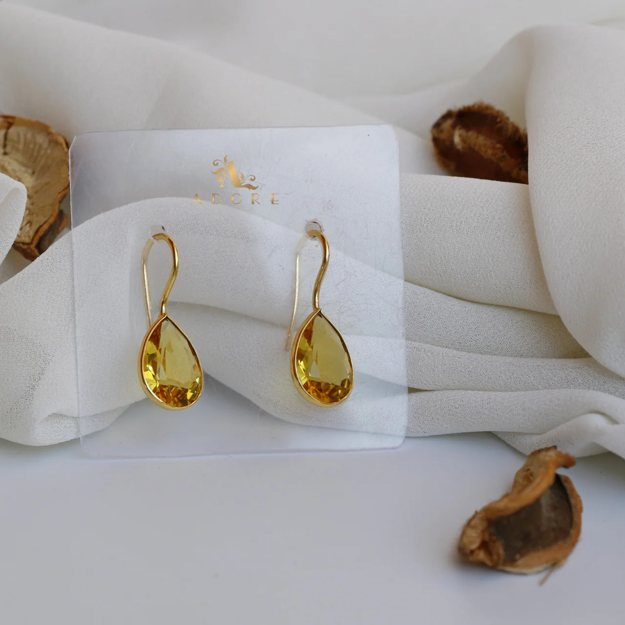 Cercel Golden Rain Drops Earring (Colour Option) - Image 9