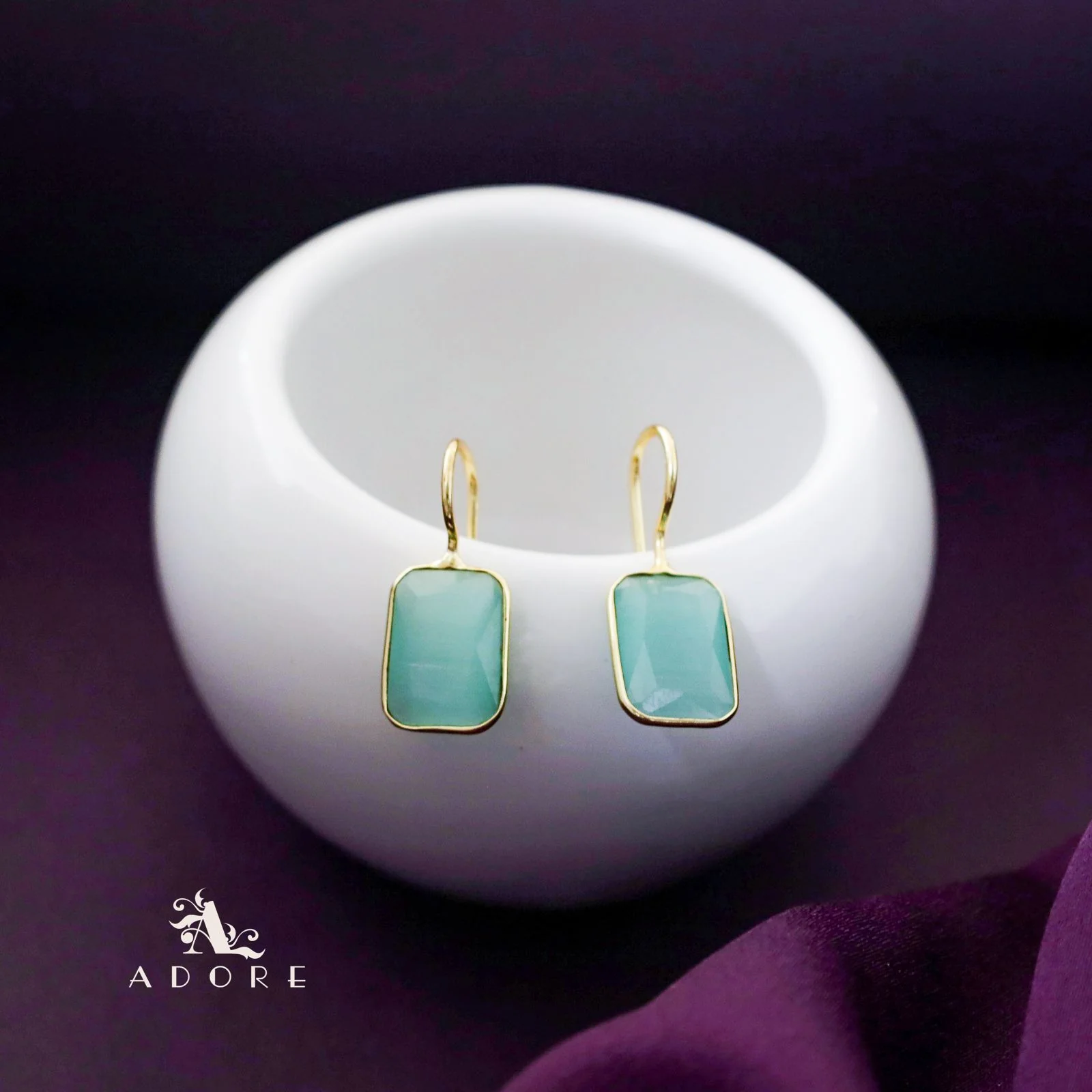 Cercel Rectangle Glossy Drop - Image 11