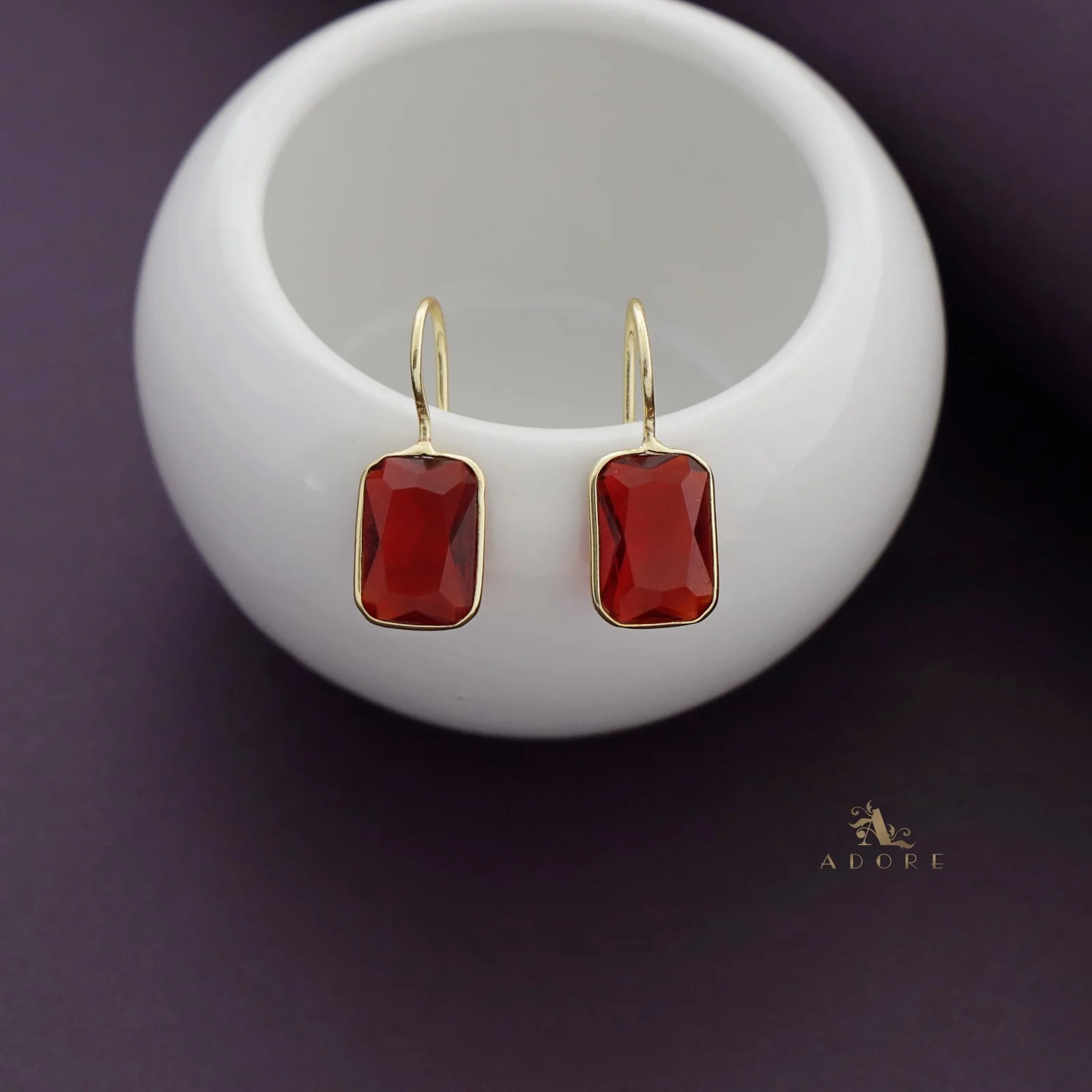 Cercel Rectangle Glossy Drop - Image 2