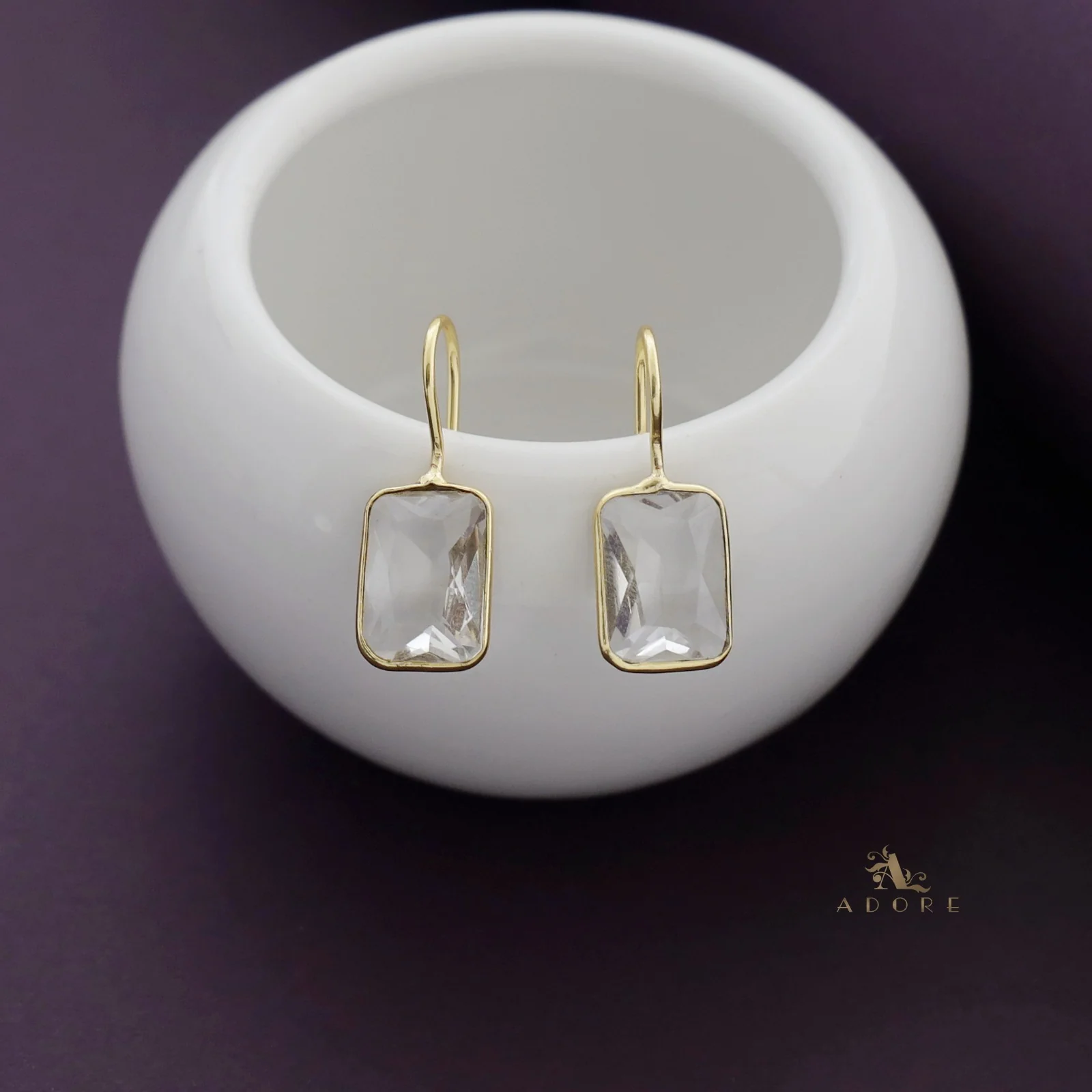 Cercel Rectangle Glossy Drop - Image 3