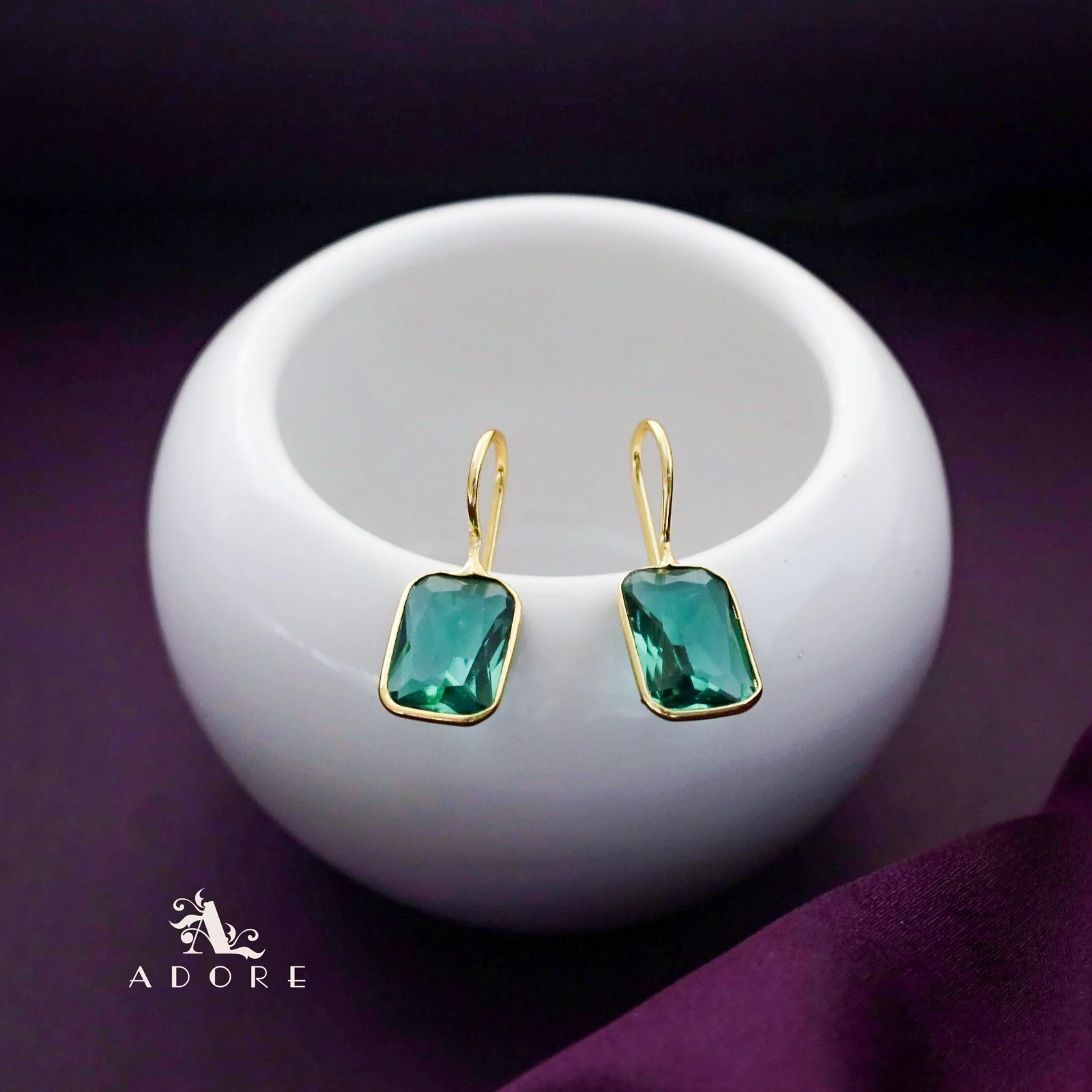 Cercel Rectangle Glossy Drop - Image 6