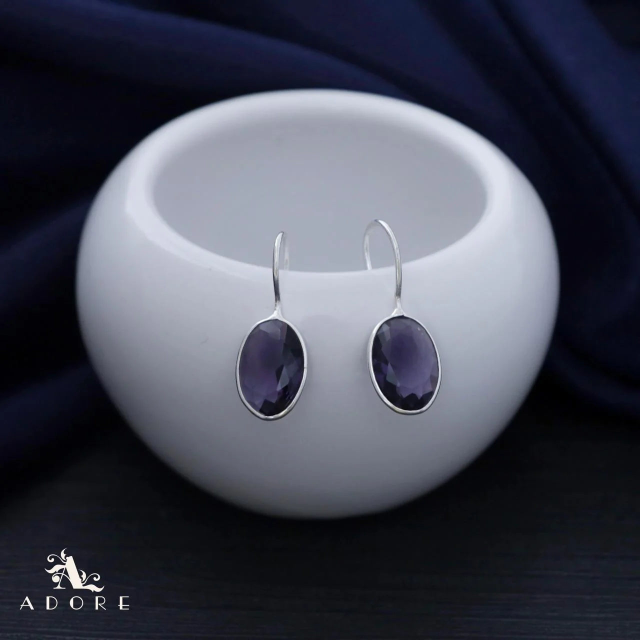 Cercel Silver Oval Drops - Image 25