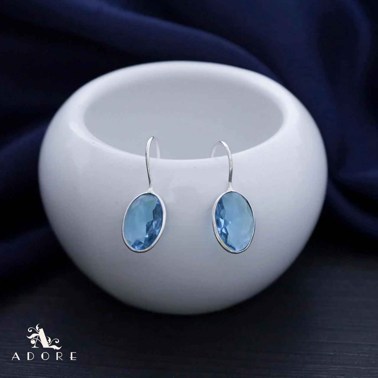 Cercel Silver Oval Drops - Image 28