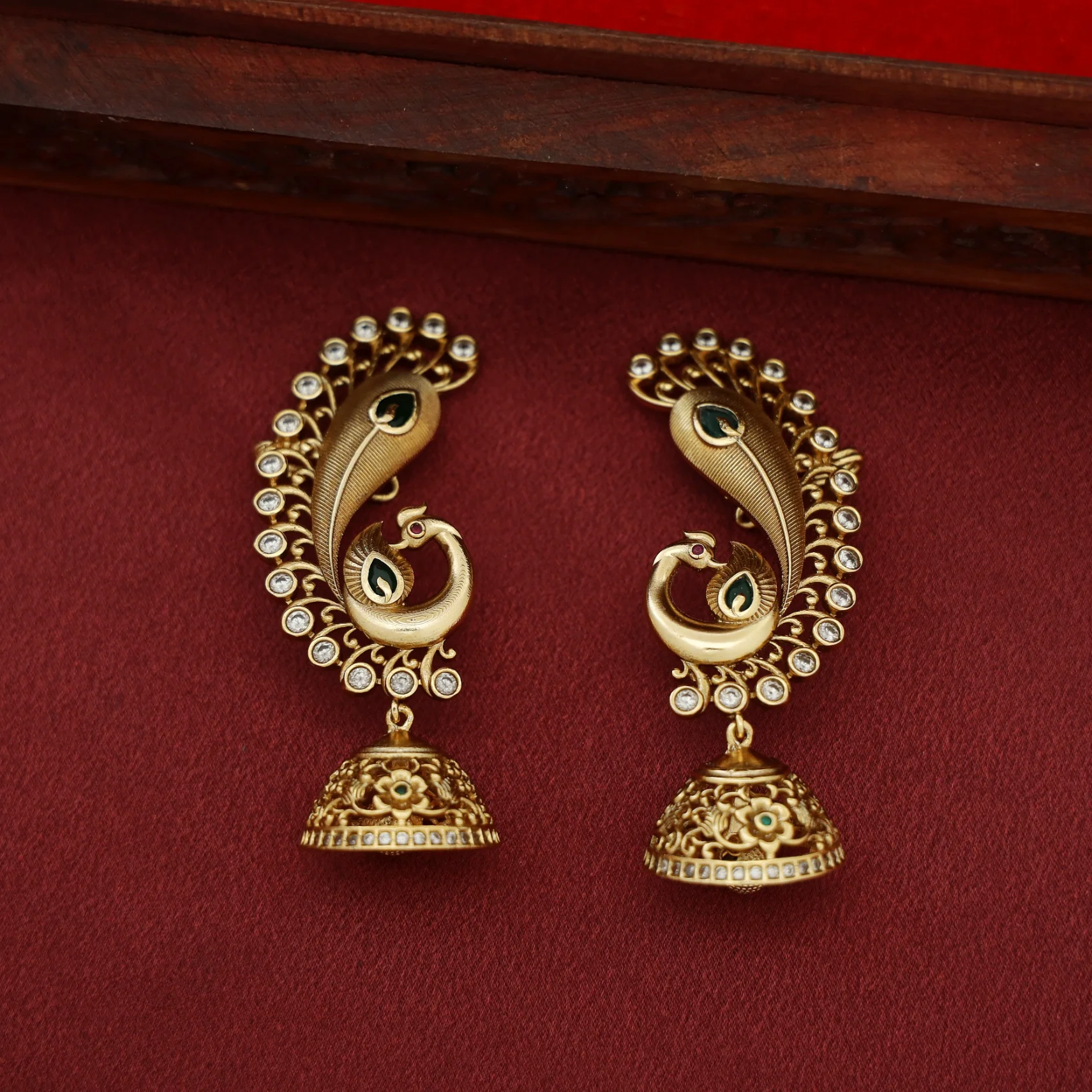 Chandrika Mayura Ear Cuff Jhumka - Image 2
