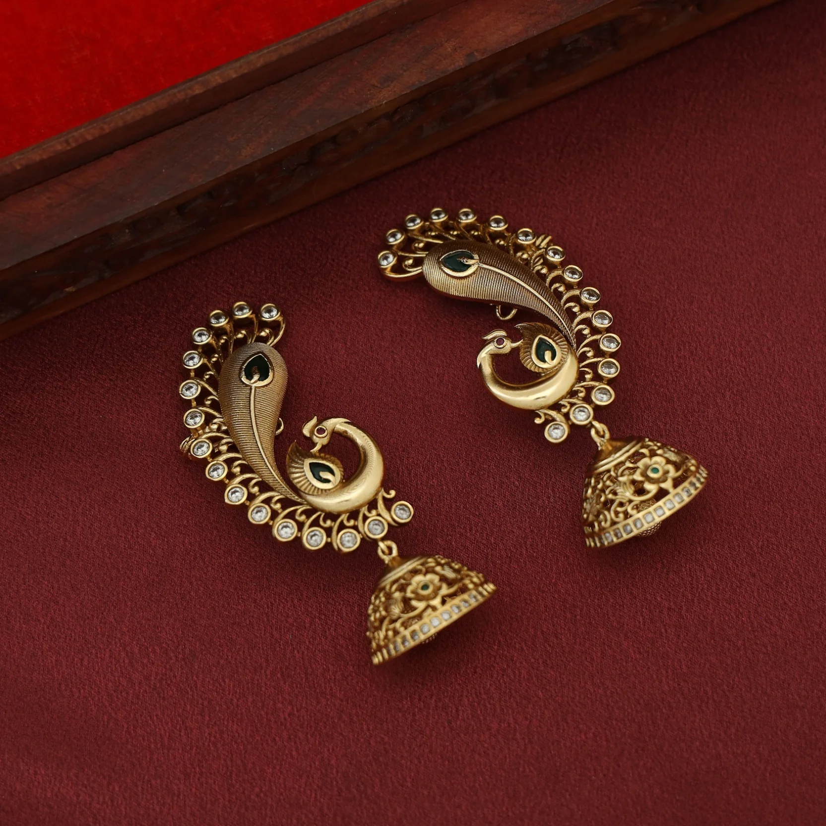 Chandrika Mayura Ear Cuff Jhumka - Image 3