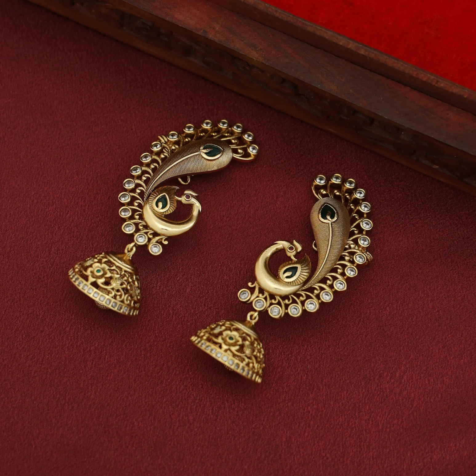 Chandrika Mayura Ear Cuff Jhumka - Image 4