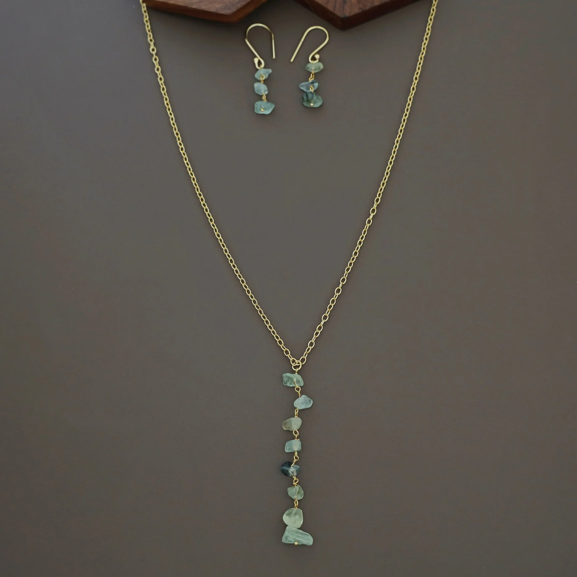 Charlotte Raw Stone Neckpiece With Drop - Image 7