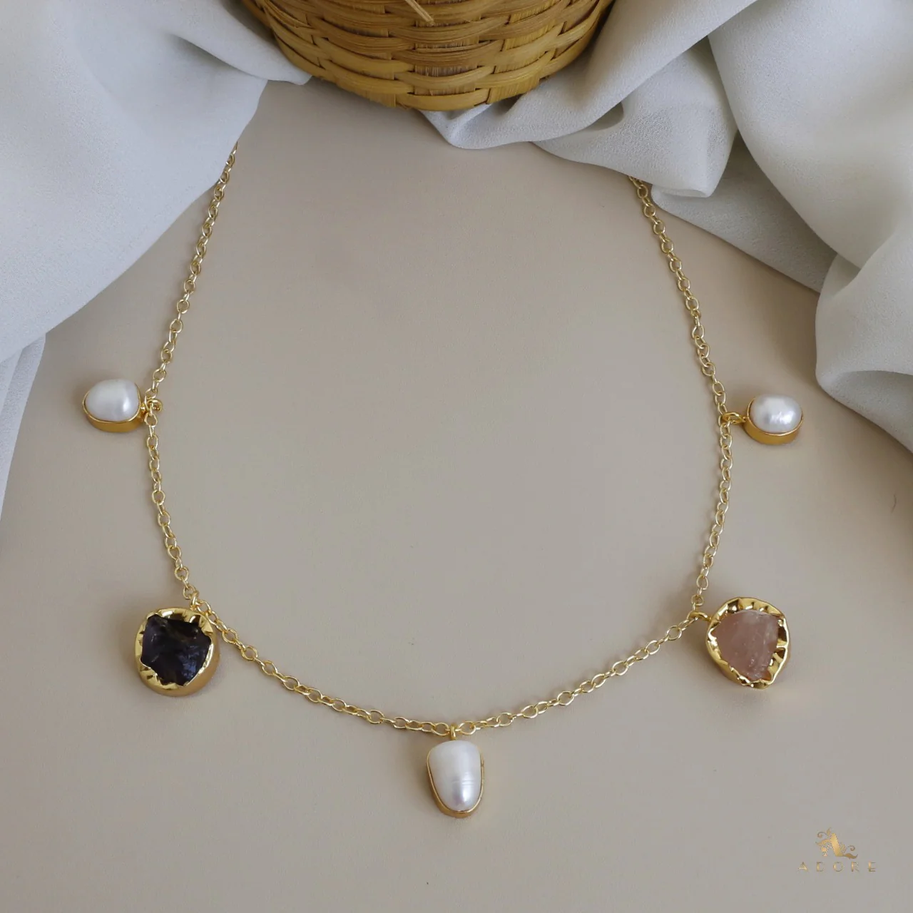 Chethasi Raw Stone + Baroque Neckpiece - Image 2