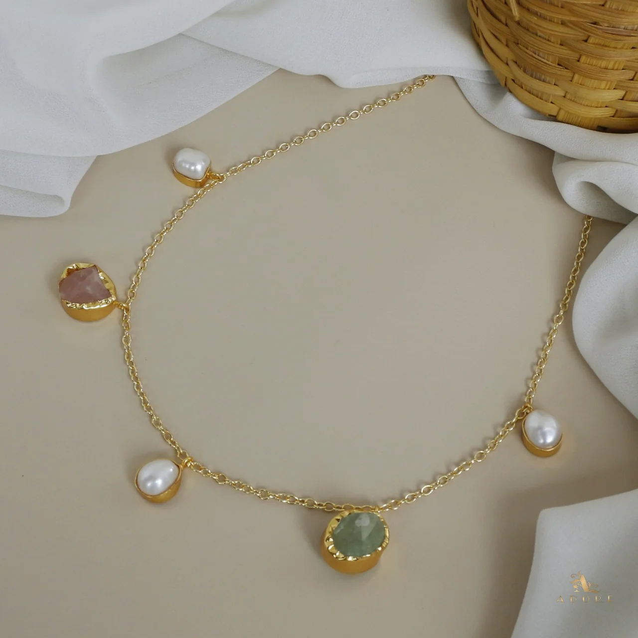 Chethasi Raw Stone + Baroque Neckpiece - Image 3