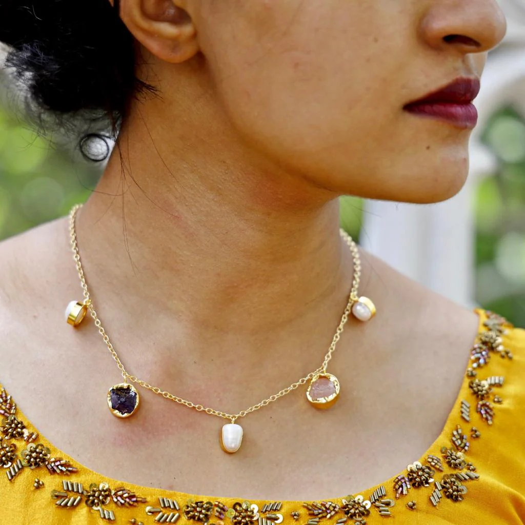 Chethasi Raw Stone + Baroque Neckpiece - Image 4