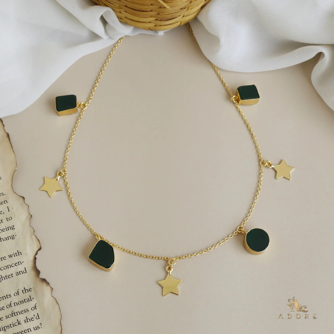 Chethasi Raw Stone + Gold Star Neckpiece - Image 12