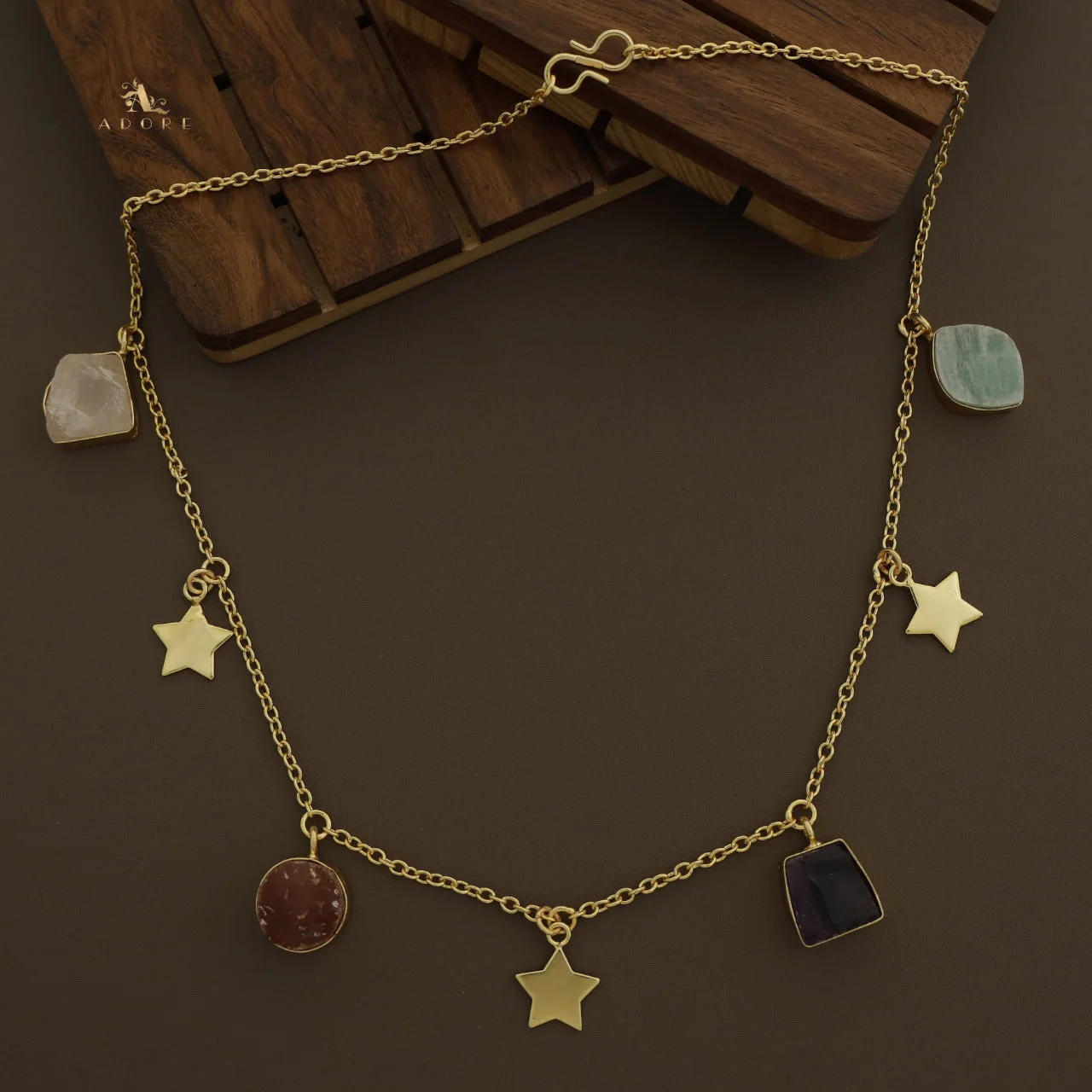 Chethasi Raw Stone + Gold Star Neckpiece - Image 14