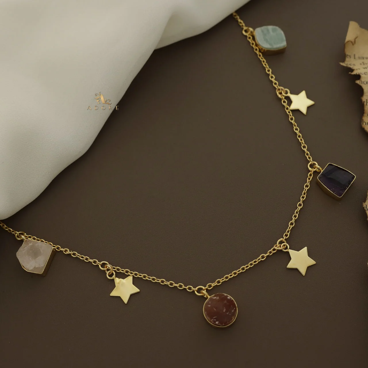 Chethasi Raw Stone + Gold Star Neckpiece - Image 15