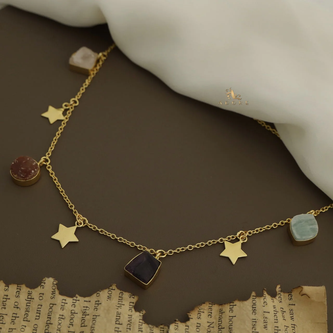 Chethasi Raw Stone + Gold Star Neckpiece - Image 16