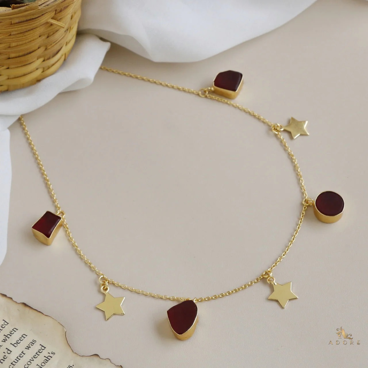 Chethasi Raw Stone + Gold Star Neckpiece - Image 6