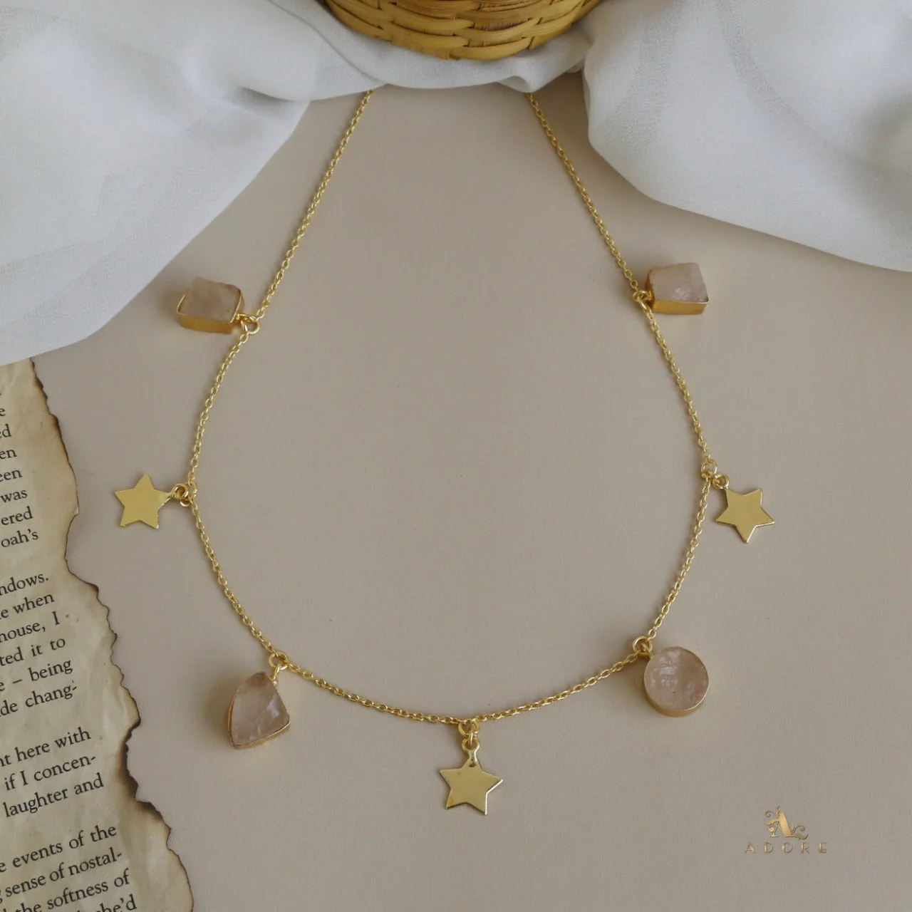 Chethasi Raw Stone + Gold Star Neckpiece - Image 7