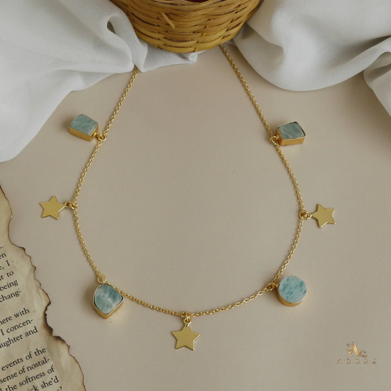 Chethasi Raw Stone + Gold Star Neckpiece - Image 8