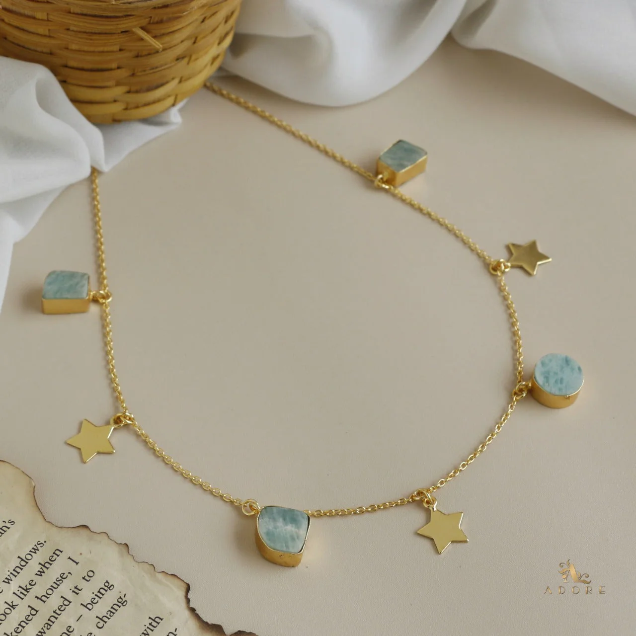 Chethasi Raw Stone + Gold Star Neckpiece - Image 9