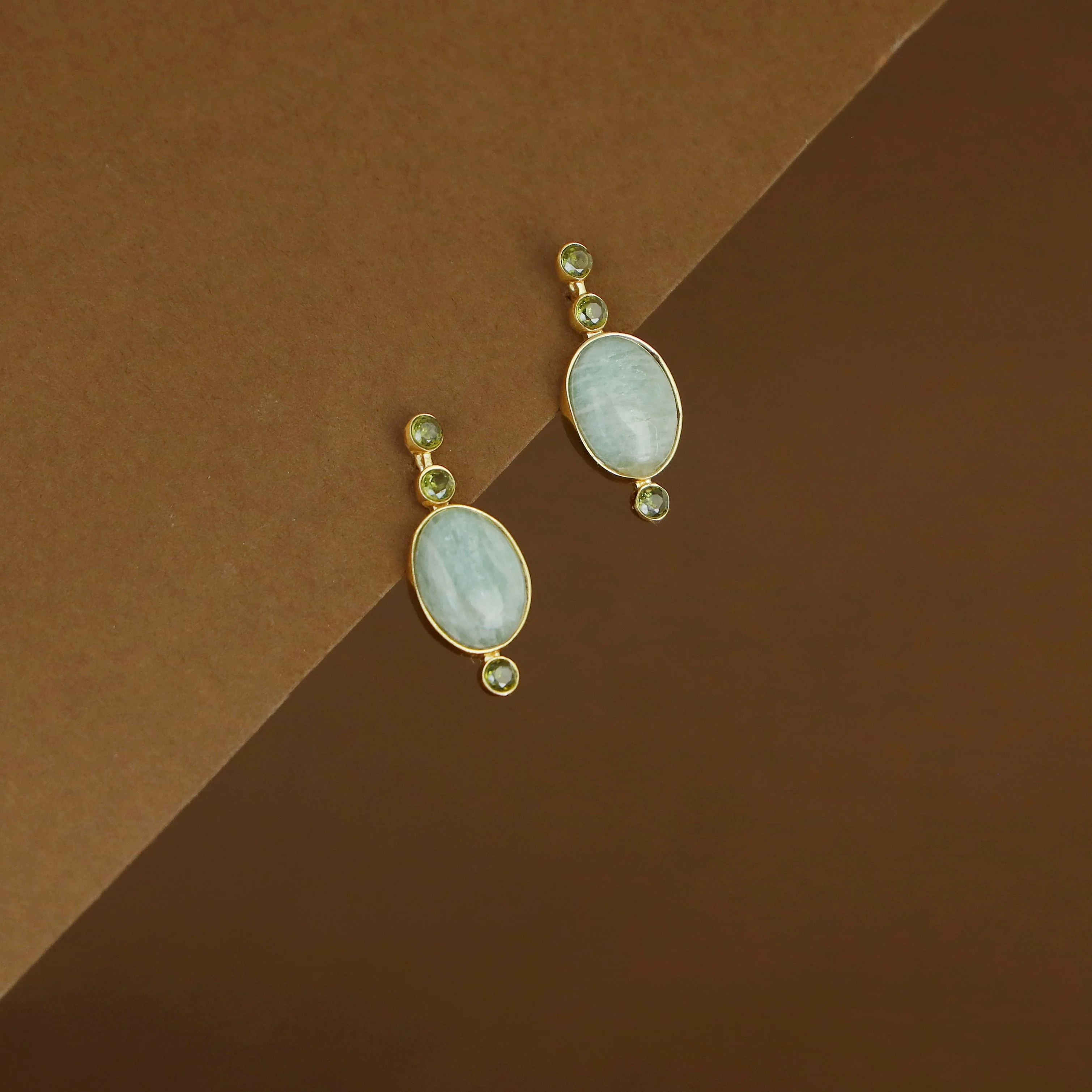 Christina Natural + Glossy Stone Earring - Image 3