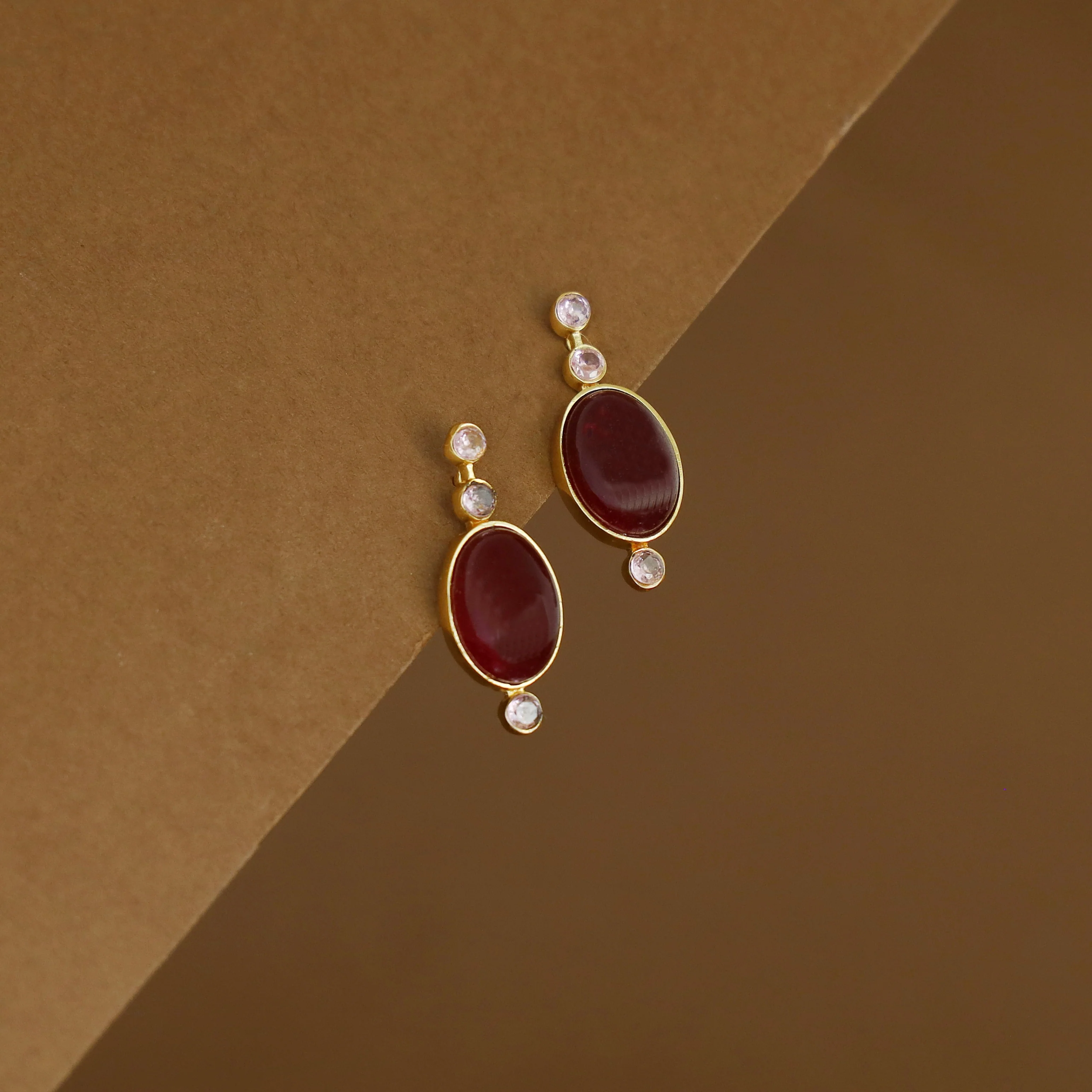 Christina Natural + Glossy Stone Earring - Image 5