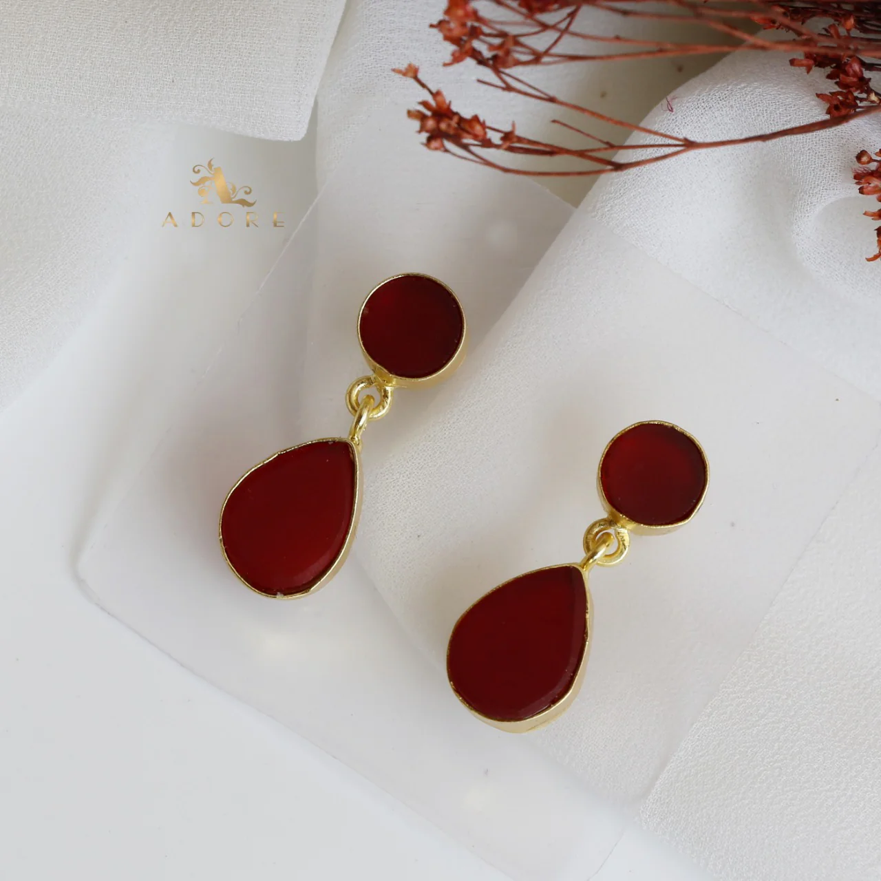 Circle And Drop Earring - Image 12
