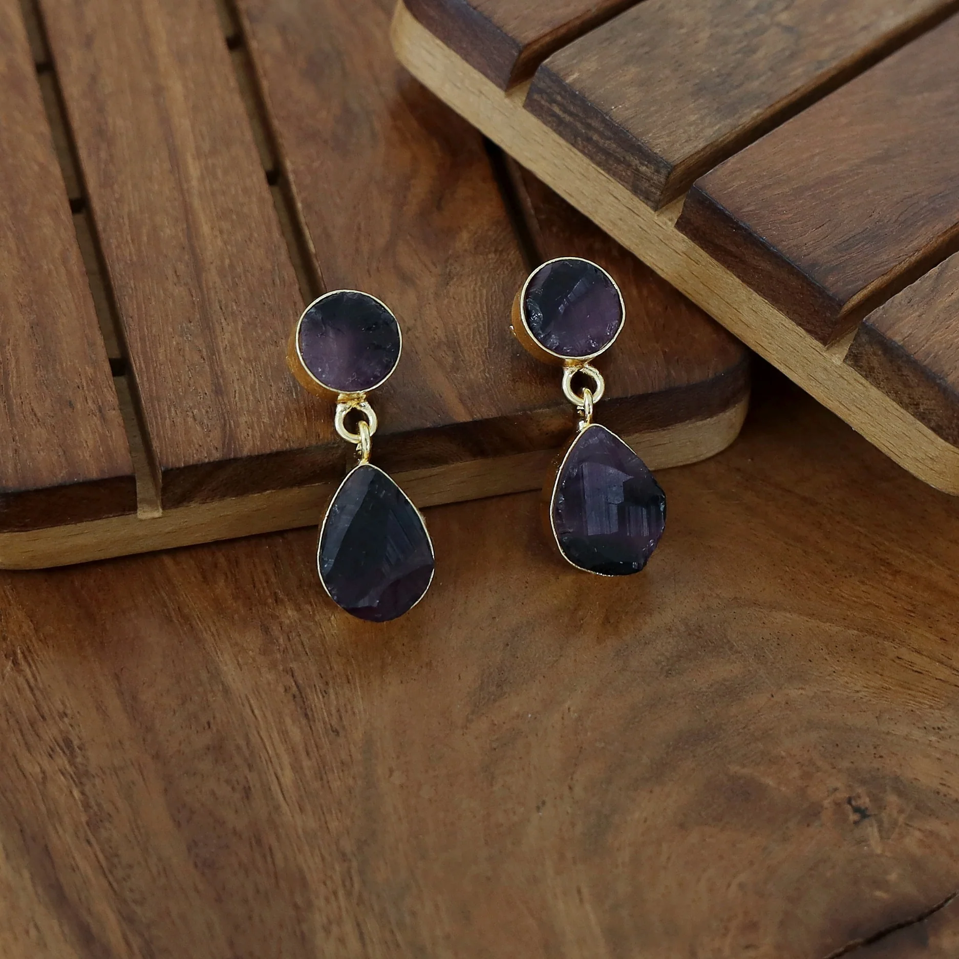 Circle And Drop Earring - Image 2