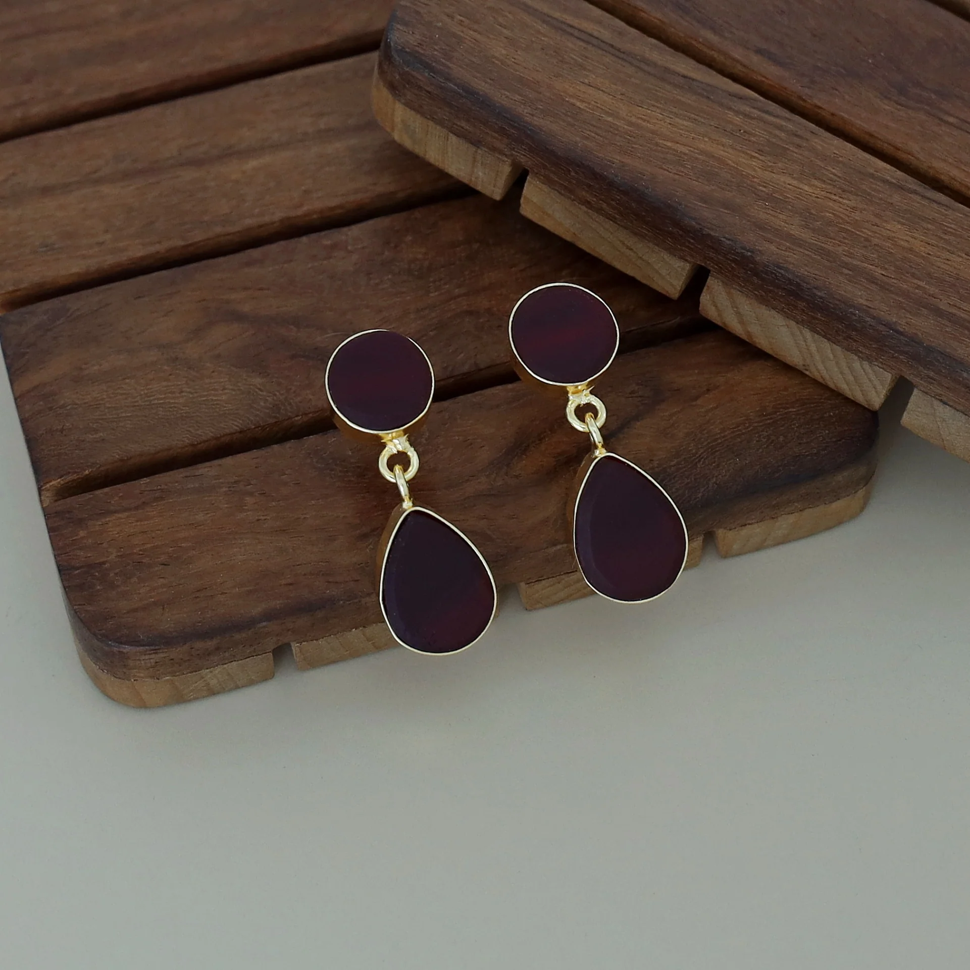 Circle And Drop Earring - Image 4